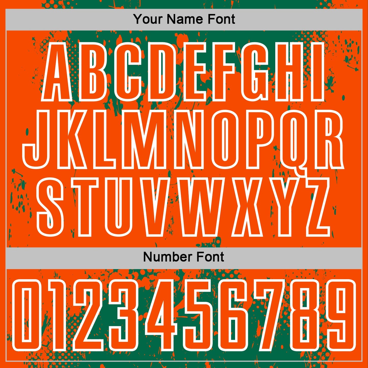 Custom Kelly Green Orange-White Abstract Splatter Grunge Art Sports Sublimation Soccer Uniform Jersey view 6