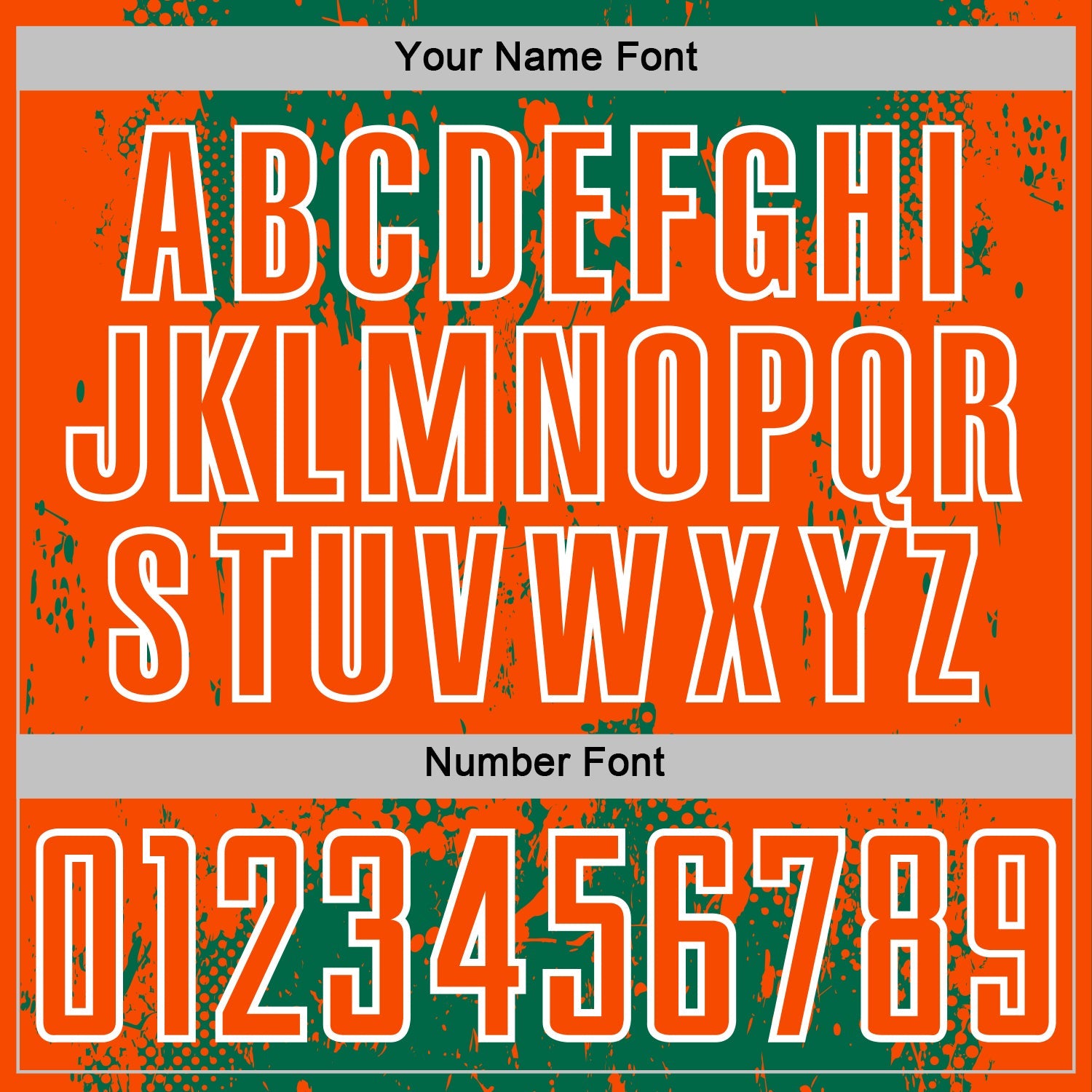 Custom Kelly Green Orange-White Abstract Splatter Grunge Art Sports Sublimation Soccer Uniform Jersey view 6
