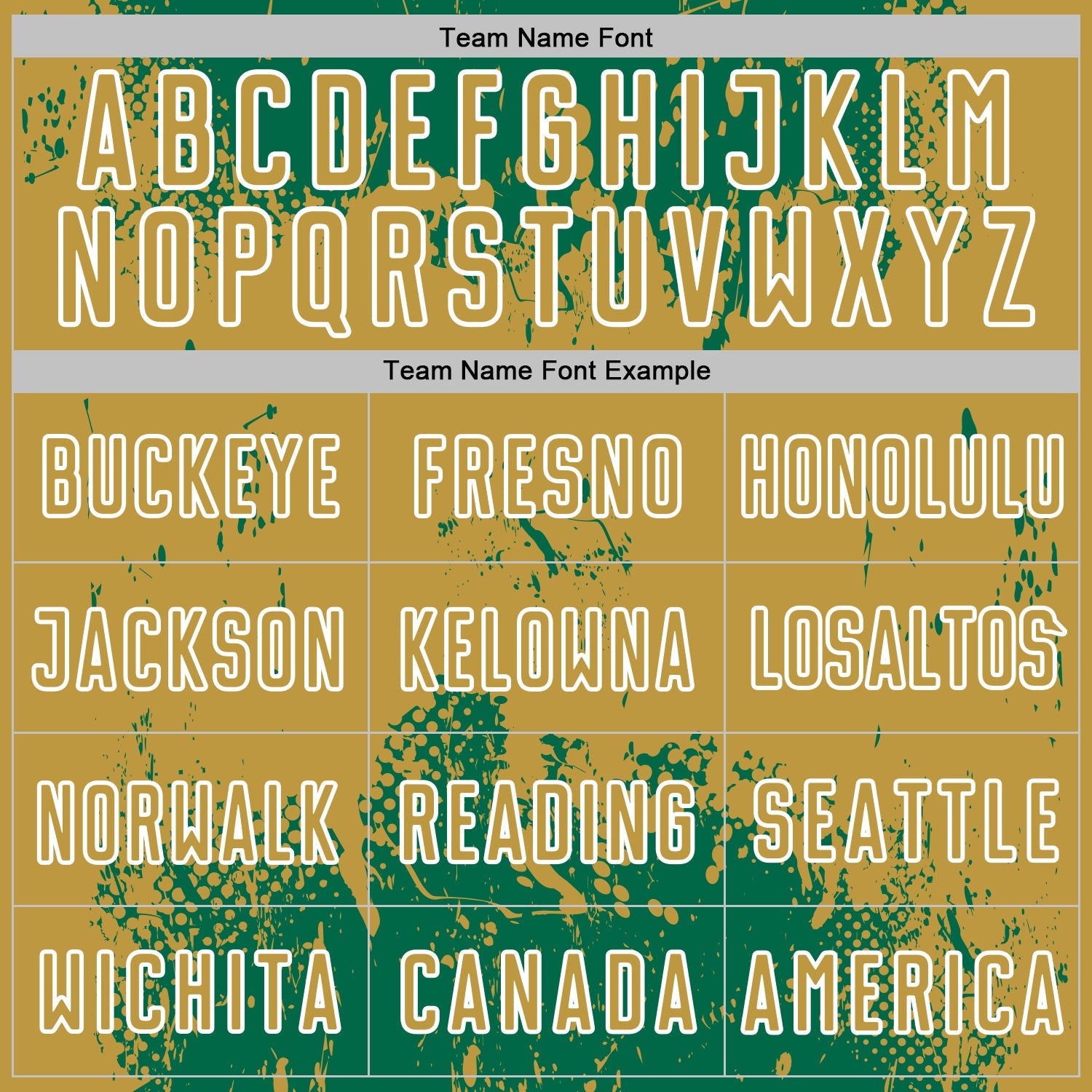 Custom Kelly Green Old Gold-White Abstract Splatter Grunge Art Sports Sublimation Soccer Uniform Jersey view 5