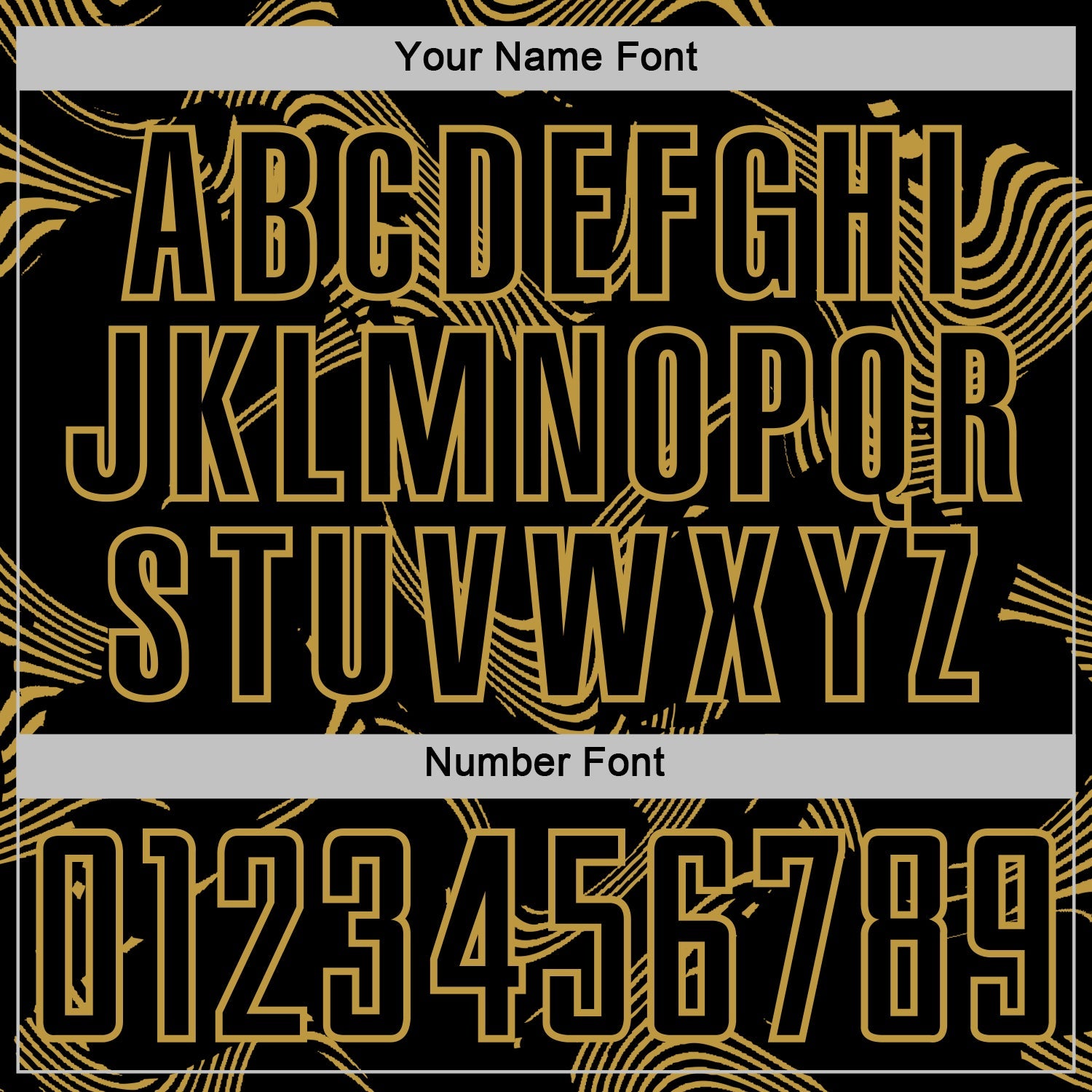 Custom Black Old Gold Curve Lines Sports Sublimation Soccer Uniform Jersey view 6