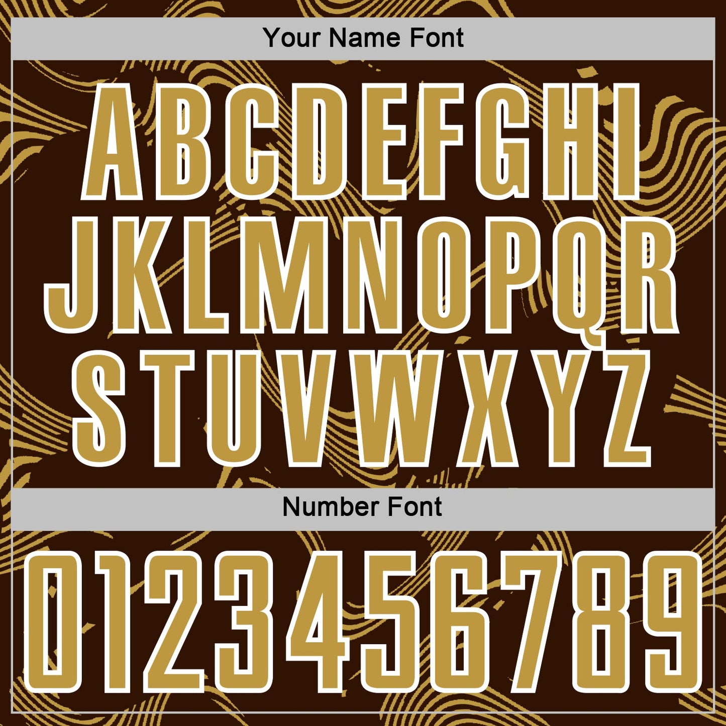 Custom Brown Old Gold-White Curve Lines Sports Sublimation Soccer Uniform Jersey view 6