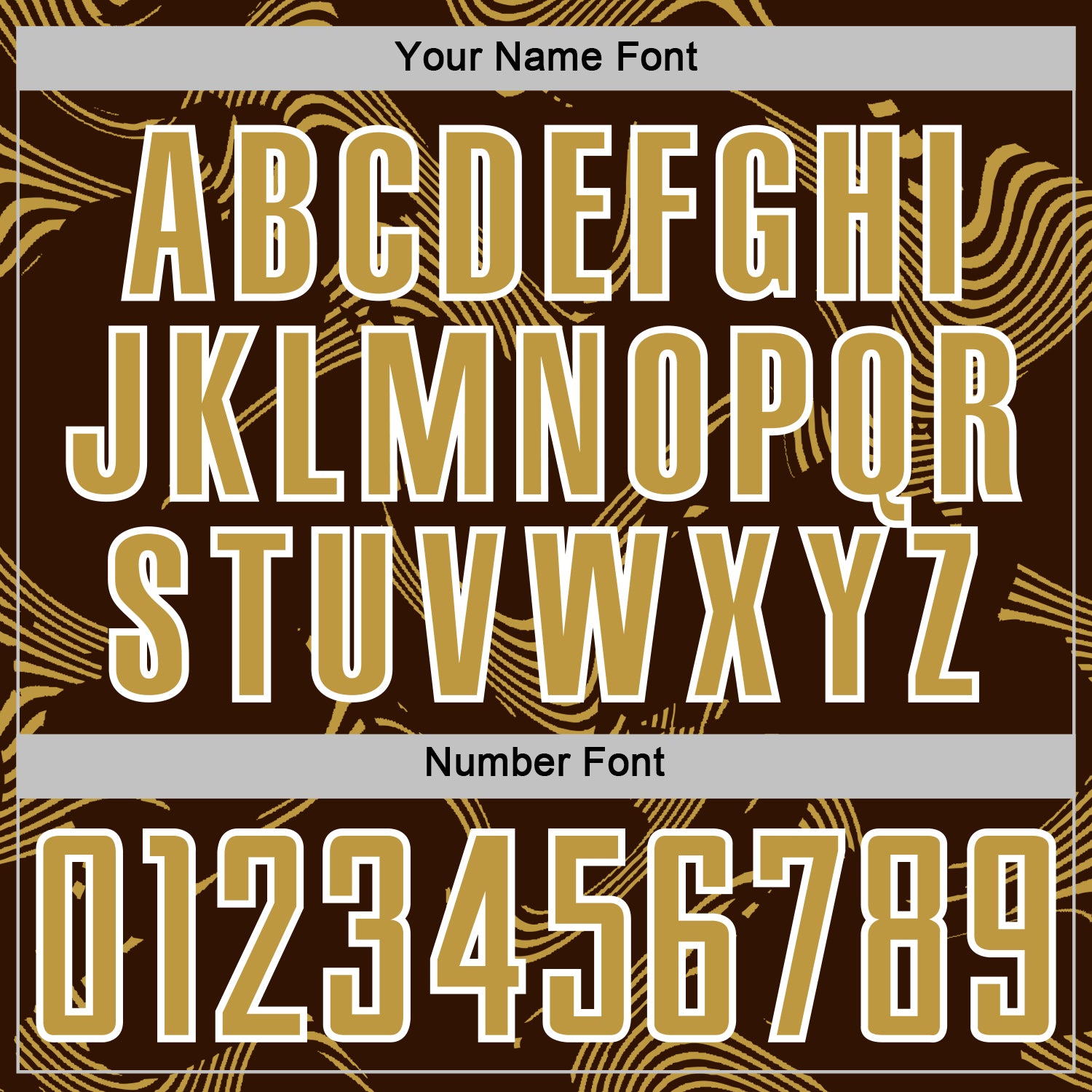 Custom Brown Old Gold-White Curve Lines Sports Sublimation Soccer Uniform Jersey view 6