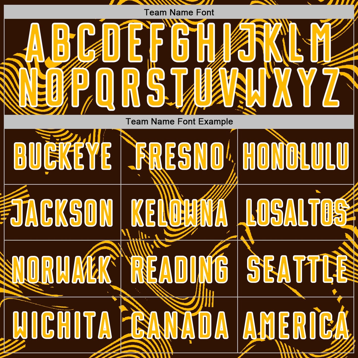 Custom Brown Gold-White Curve Lines Sports Sublimation Soccer Uniform Jersey view 5
