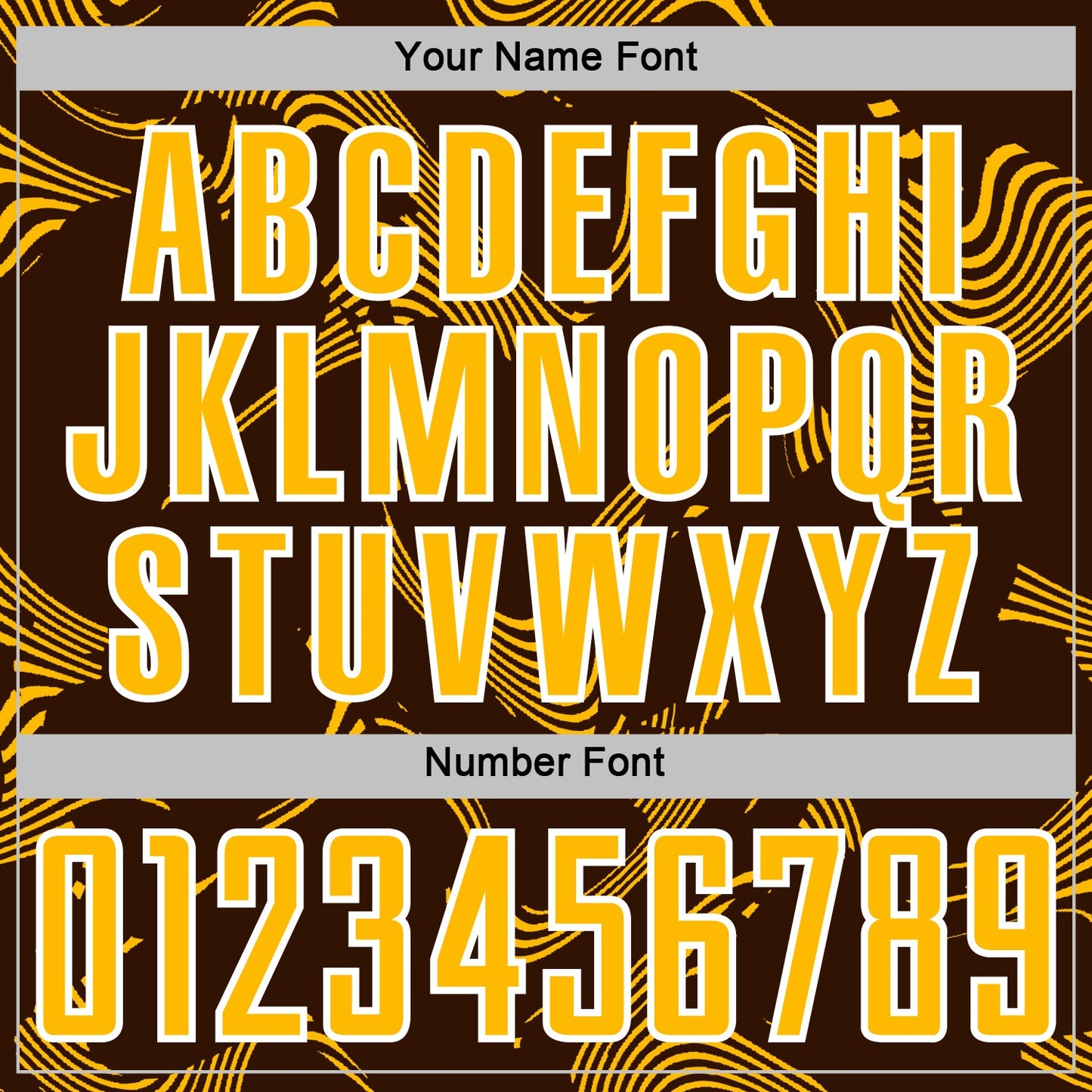 Custom Brown Gold-White Curve Lines Sports Sublimation Soccer Uniform Jersey view 6