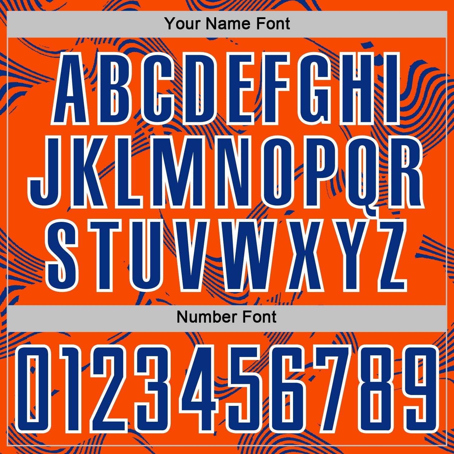 Custom Orange Royal-White Curve Lines Sports Sublimation Soccer Uniform Jersey view 6
