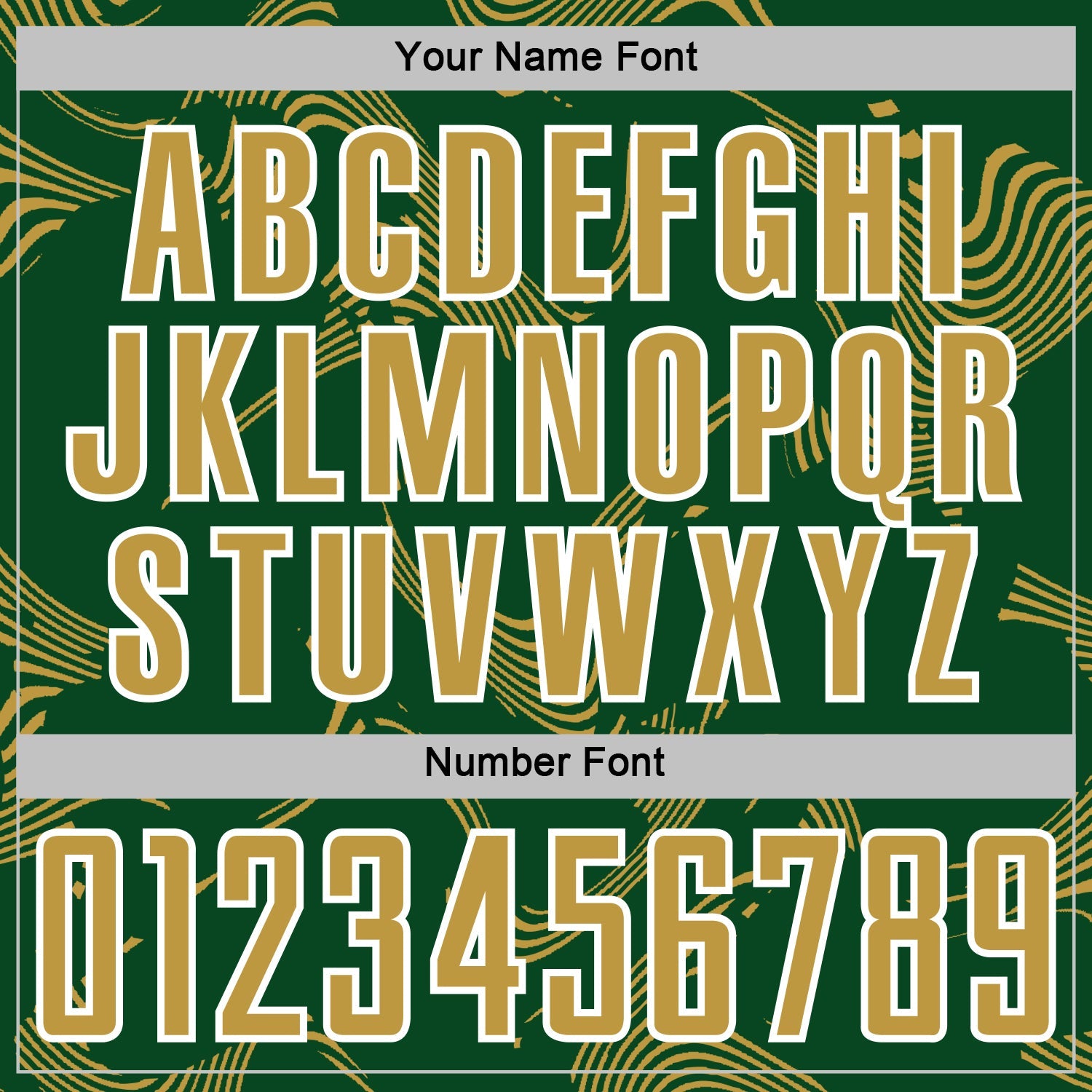 Custom Green Old Gold-White Curve Lines Sports Sublimation Soccer Uniform Jersey view 6