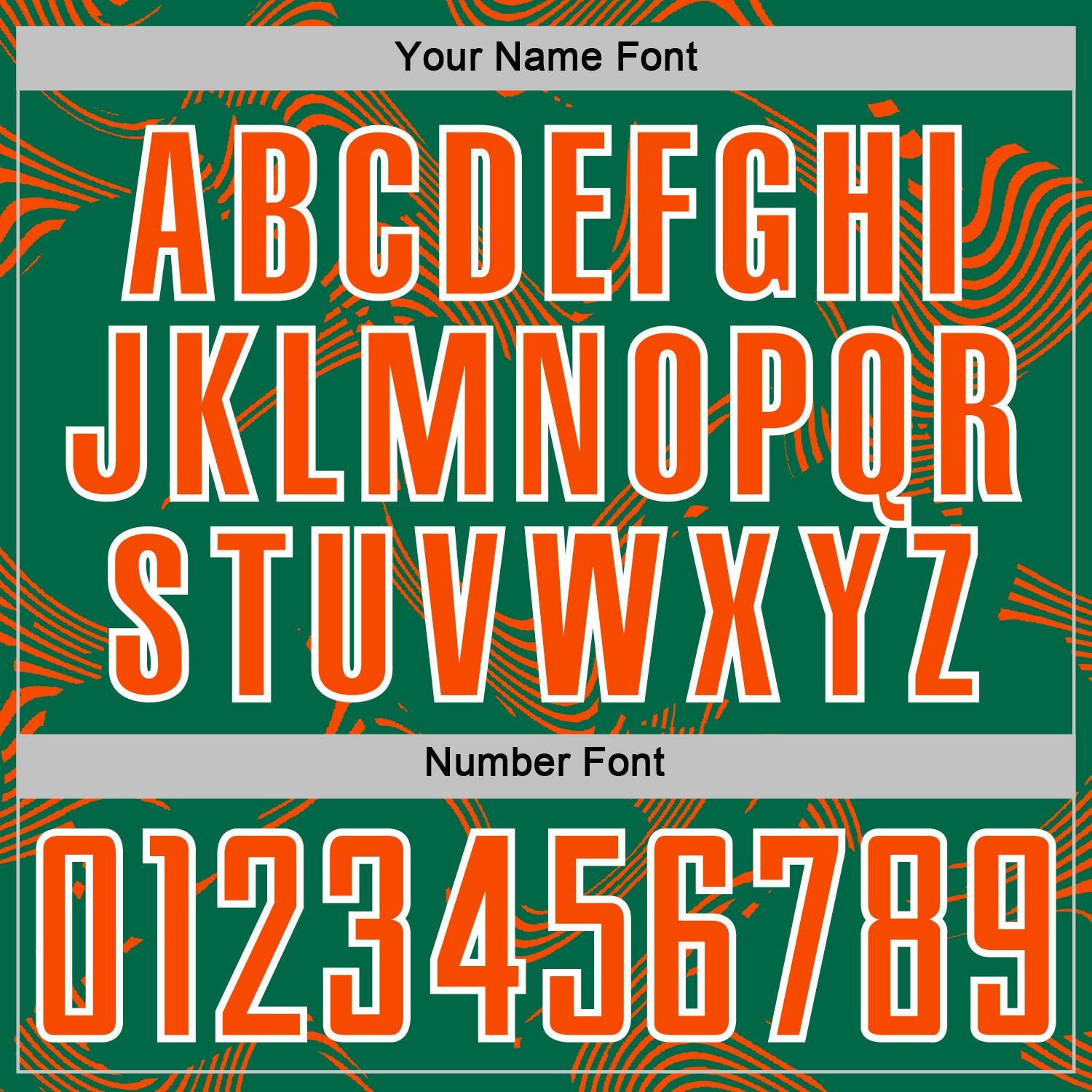 Custom Kelly Green Orange-White Curve Lines Sports Sublimation Soccer Uniform Jersey view 6