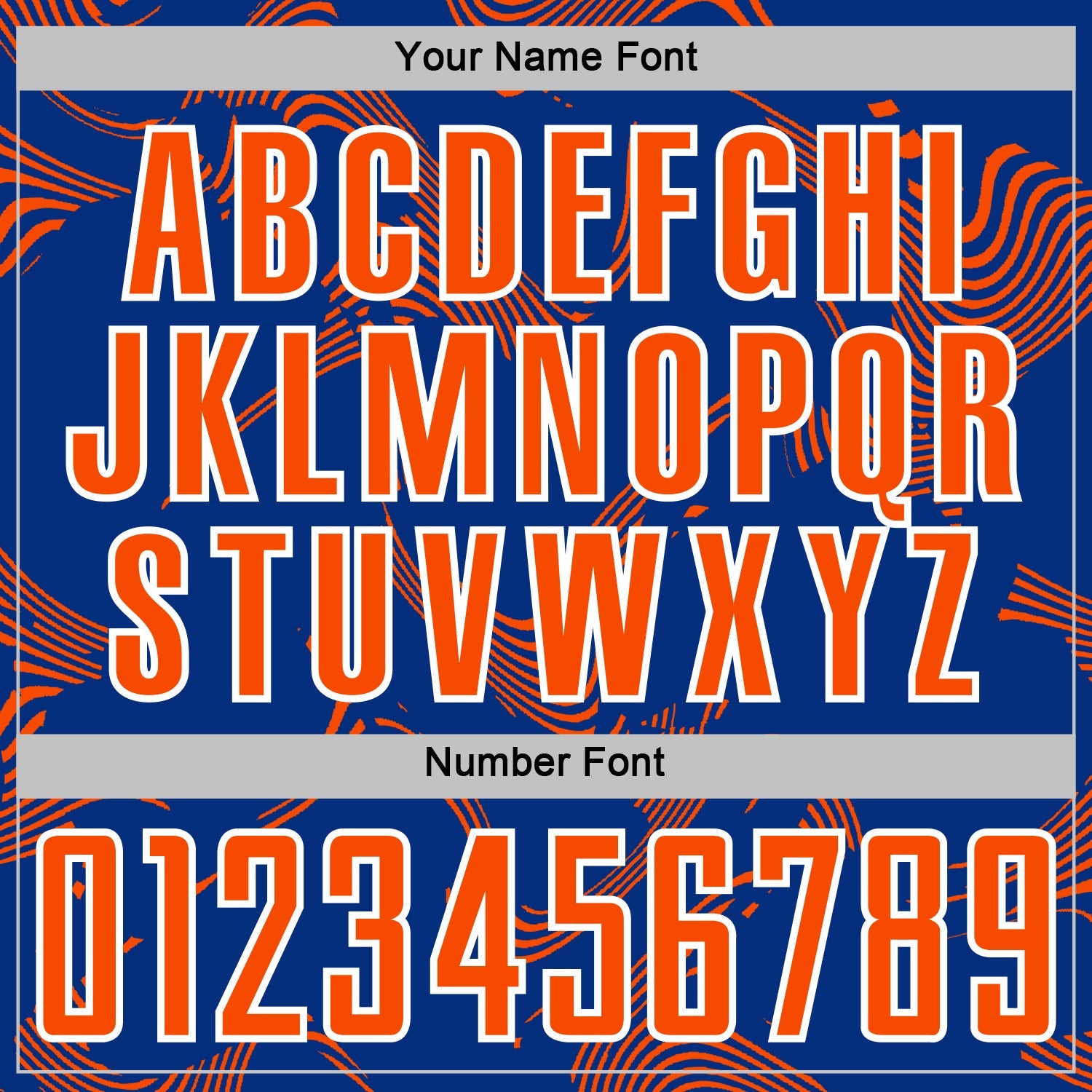 Custom Royal Orange-White Curve Lines Sports Sublimation Soccer Uniform Jersey view 6