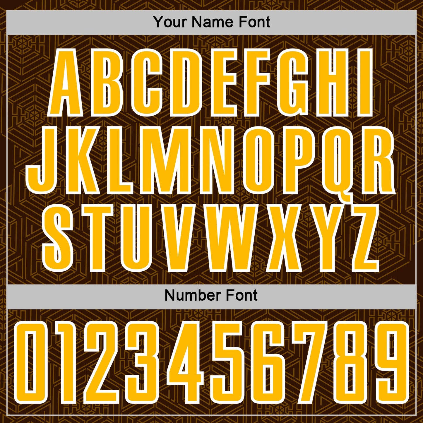 Custom Brown Gold-White Geometric Shape Sports Sublimation Soccer Uniform Jersey view 6