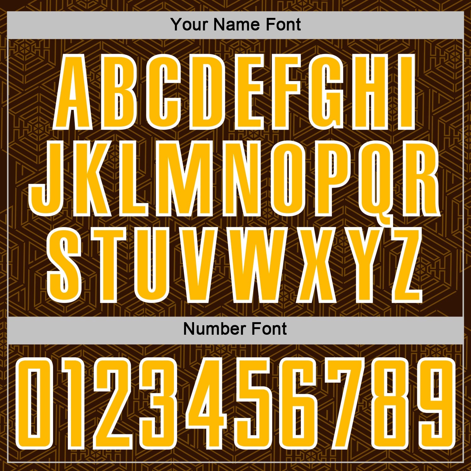 Custom Brown Gold-White Geometric Shape Sports Sublimation Soccer Uniform Jersey view 6