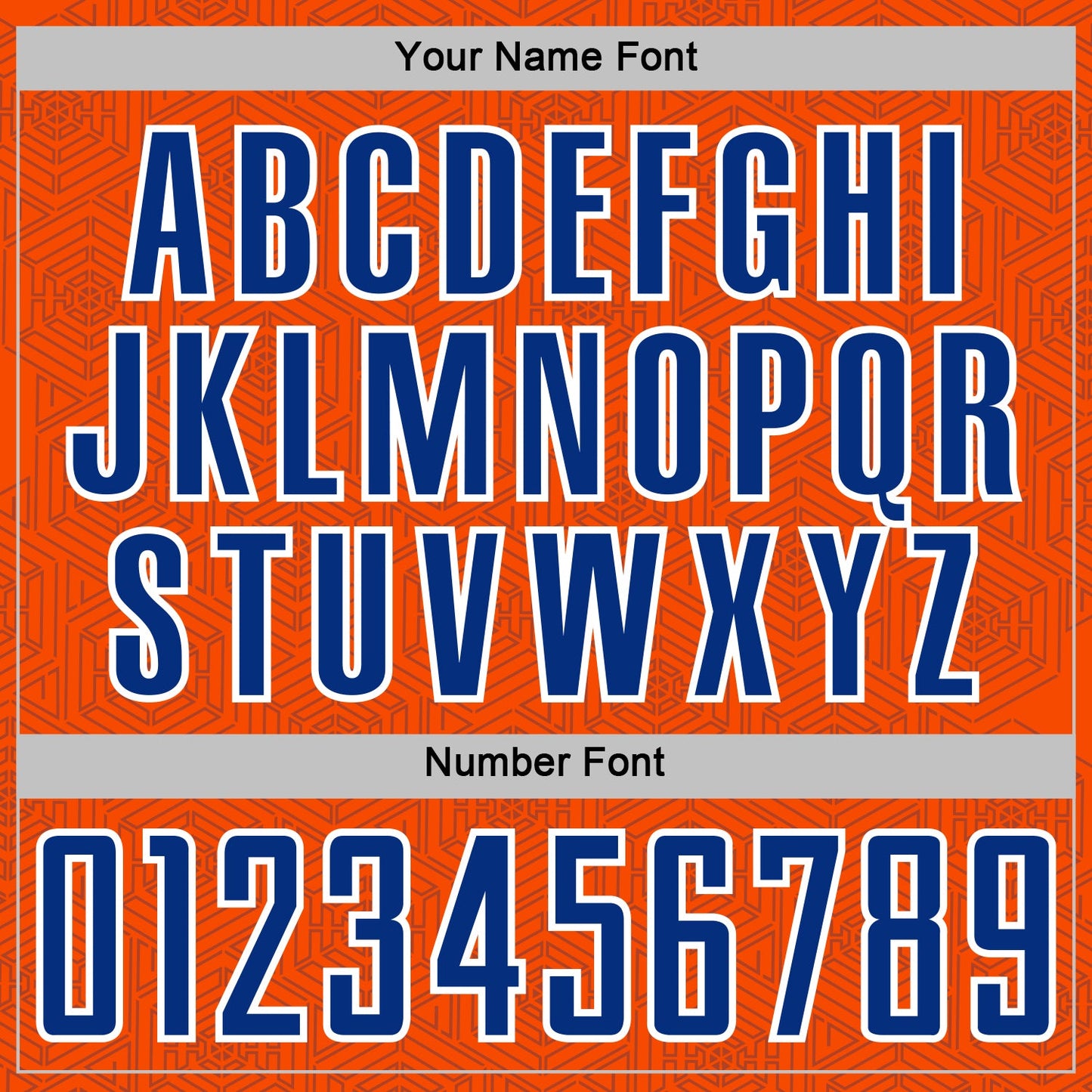 Custom Orange Royal-White Geometric Shape Sports Sublimation Soccer Uniform Jersey view 6