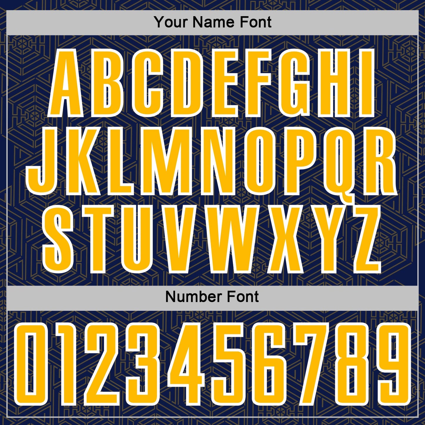 Custom Navy Gold-White Geometric Shape Sports Sublimation Soccer Uniform Jersey view 6