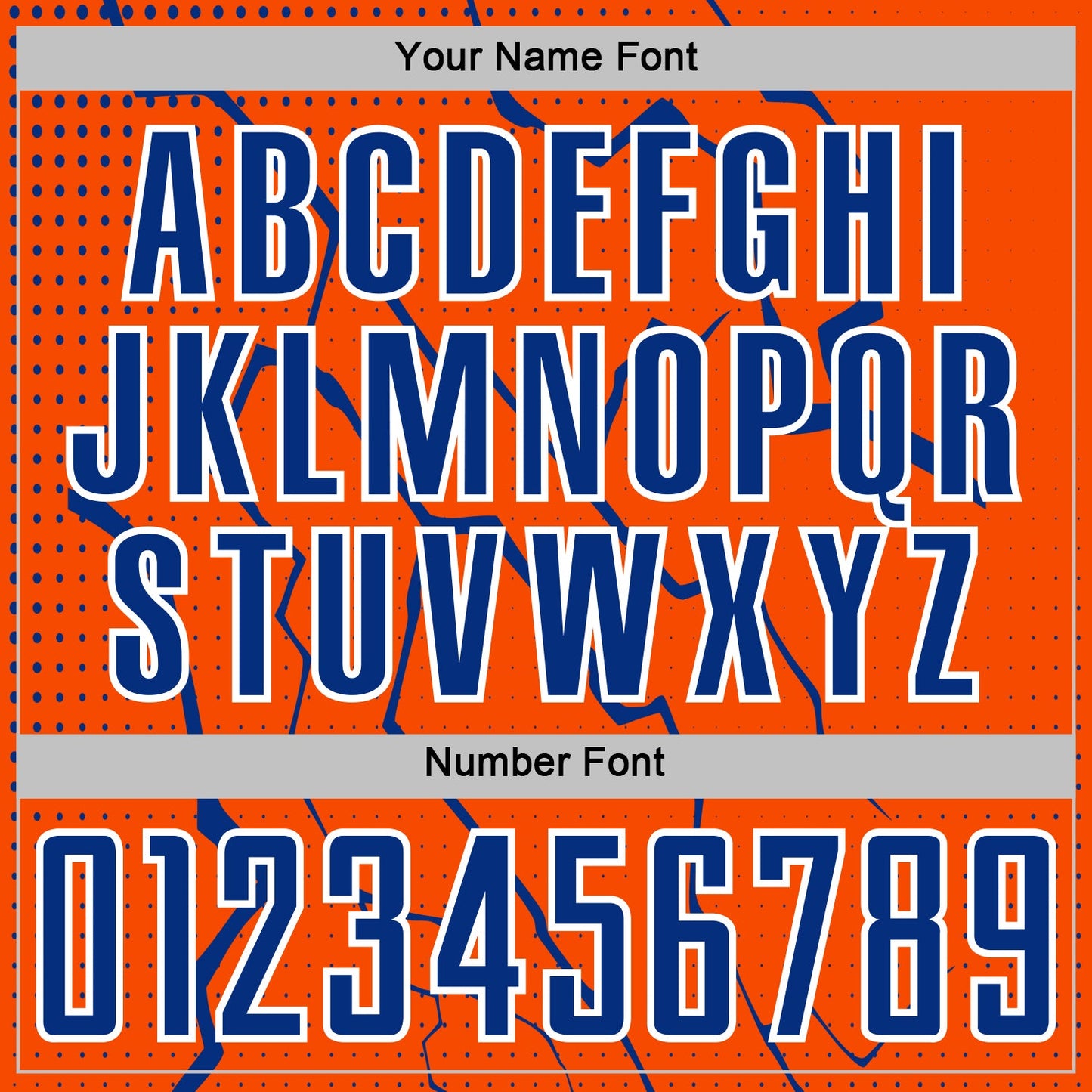 Custom Orange Royal-White Lightning Sports Sublimation Soccer Uniform Jersey view 6