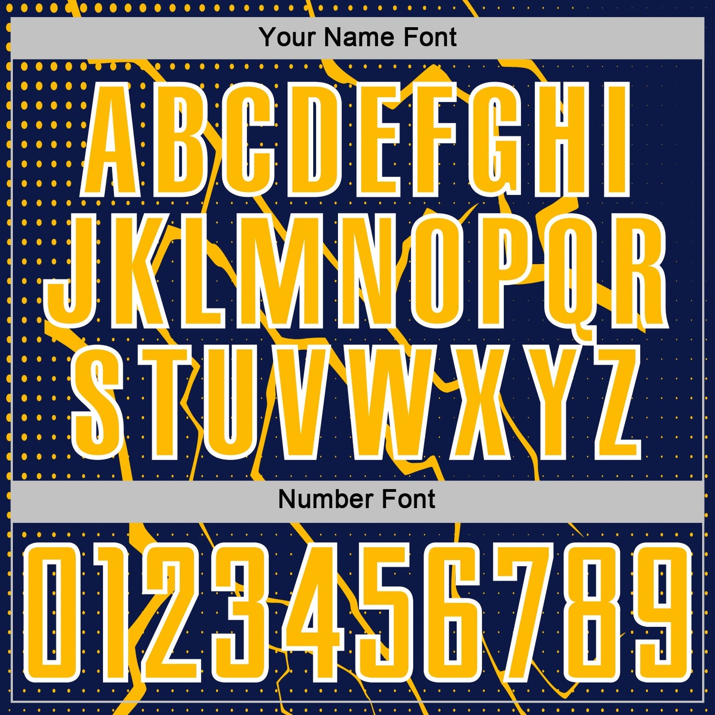 Custom Navy Gold-White Lightning Sports Sublimation Soccer Uniform Jersey view 6