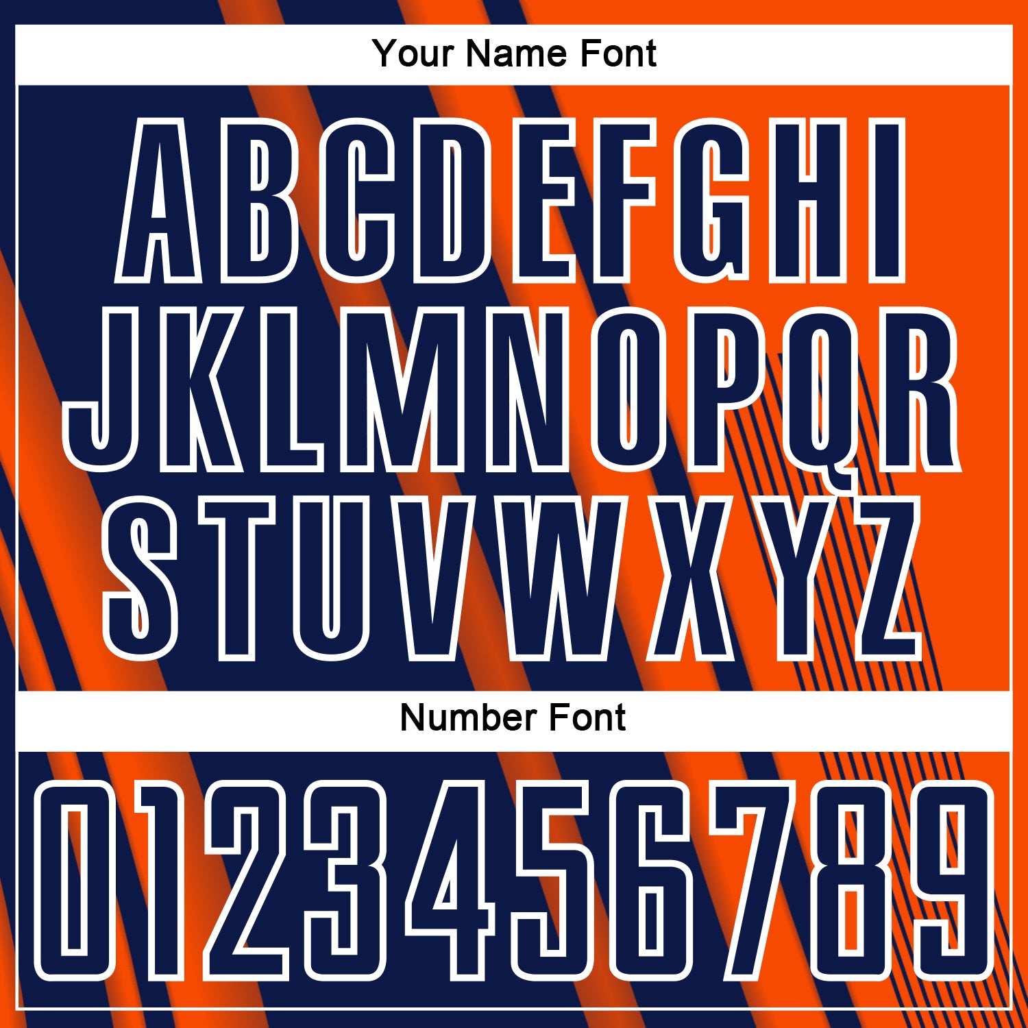 Custom Orange Navy-White Lines Sports Sublimation Soccer Uniform Jersey view 6