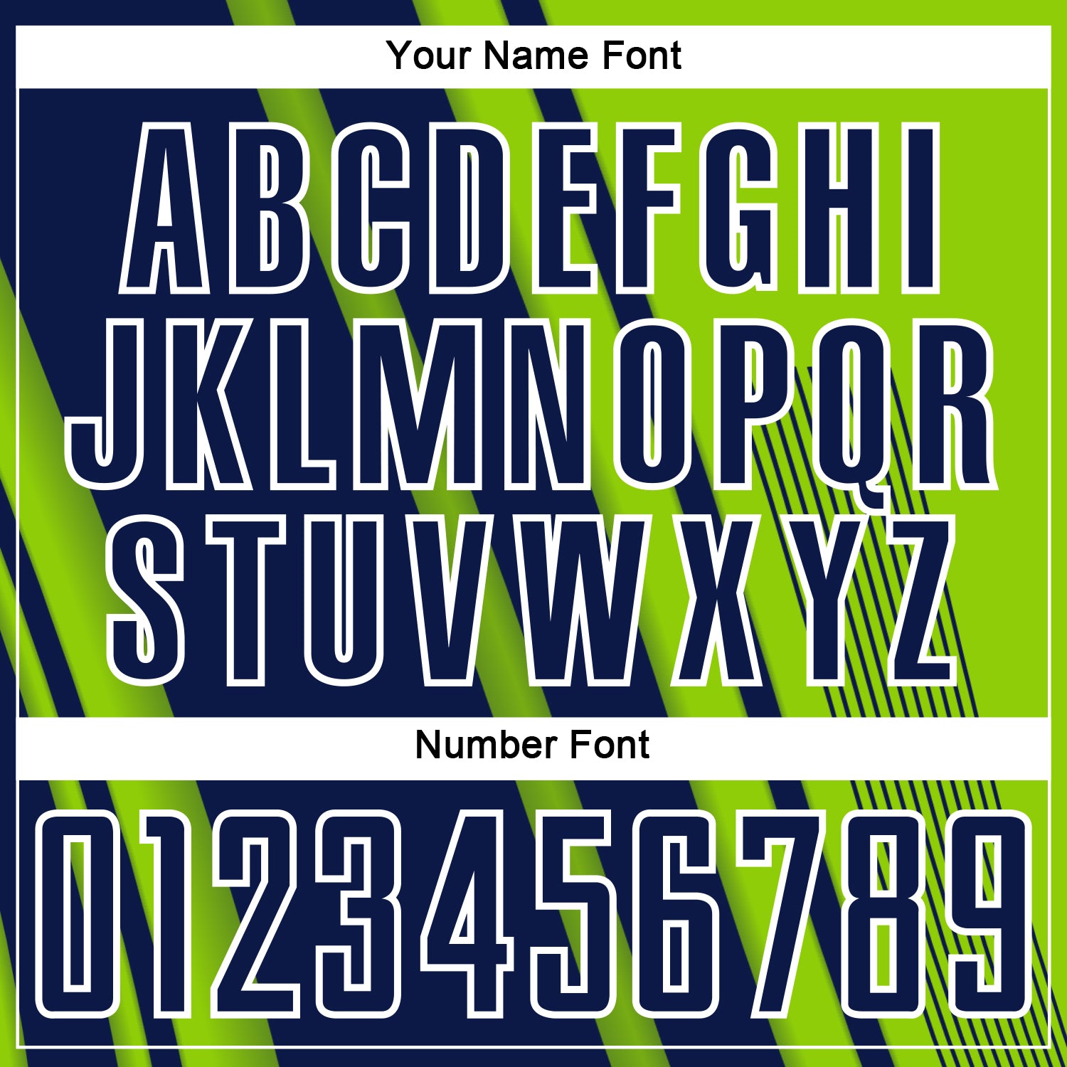 Custom Neon Green Navy-White Lines Sports Sublimation Soccer Uniform Jersey view 6