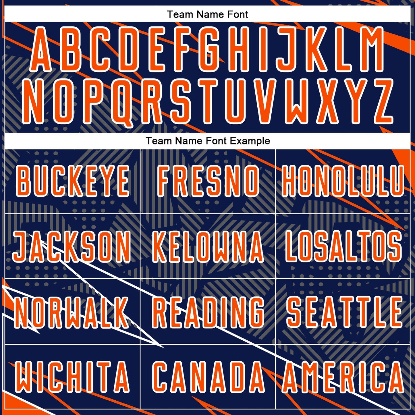 Custom Navy Orange-White Lines Sports Sublimation Soccer Uniform Jersey view 5