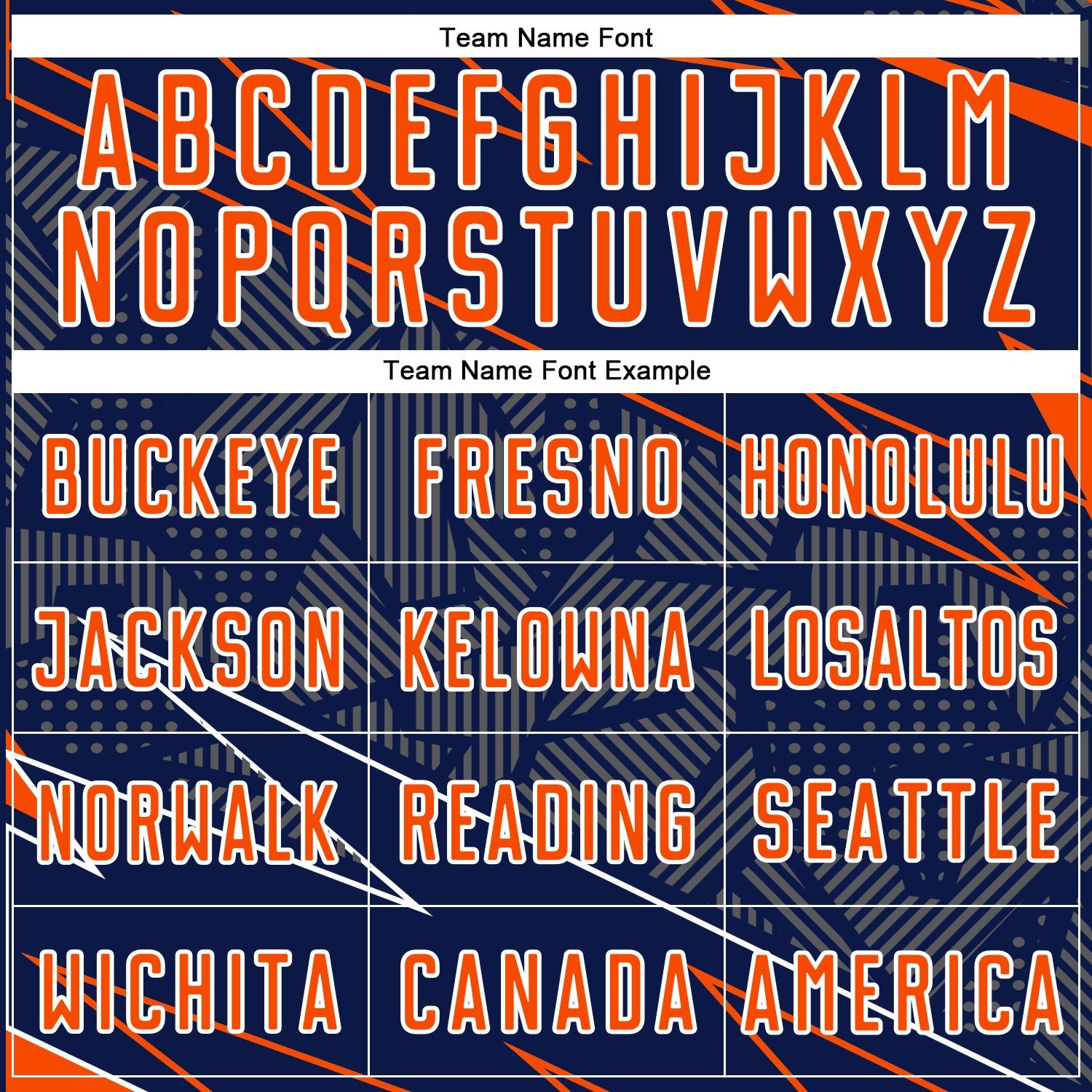 Custom Navy Orange-White Lines Sports Sublimation Soccer Uniform Jersey view 5