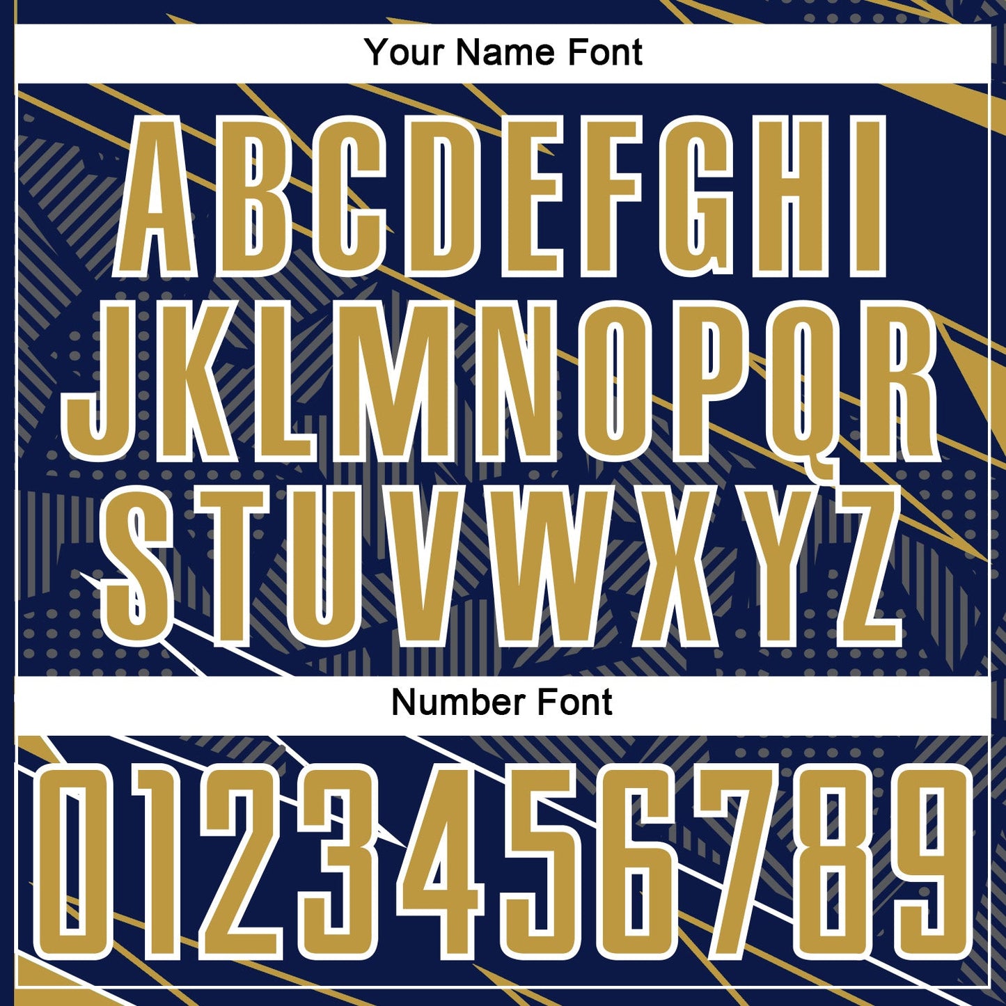 Custom Navy Old Gold-White Lines Sports Sublimation Soccer Uniform Jersey view 6