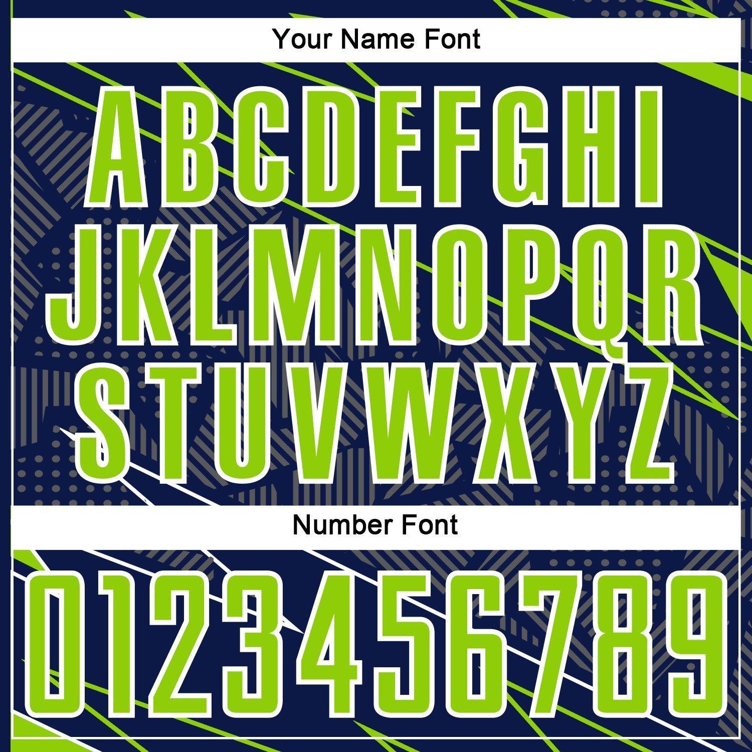Custom Navy Neon Green-White Lines Sports Sublimation Soccer Uniform Jersey view 6