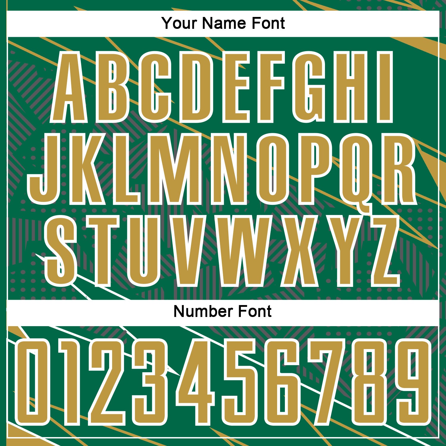 Custom Kelly Green Old Gold-White Lines Sports Sublimation Soccer Uniform Jersey view 6