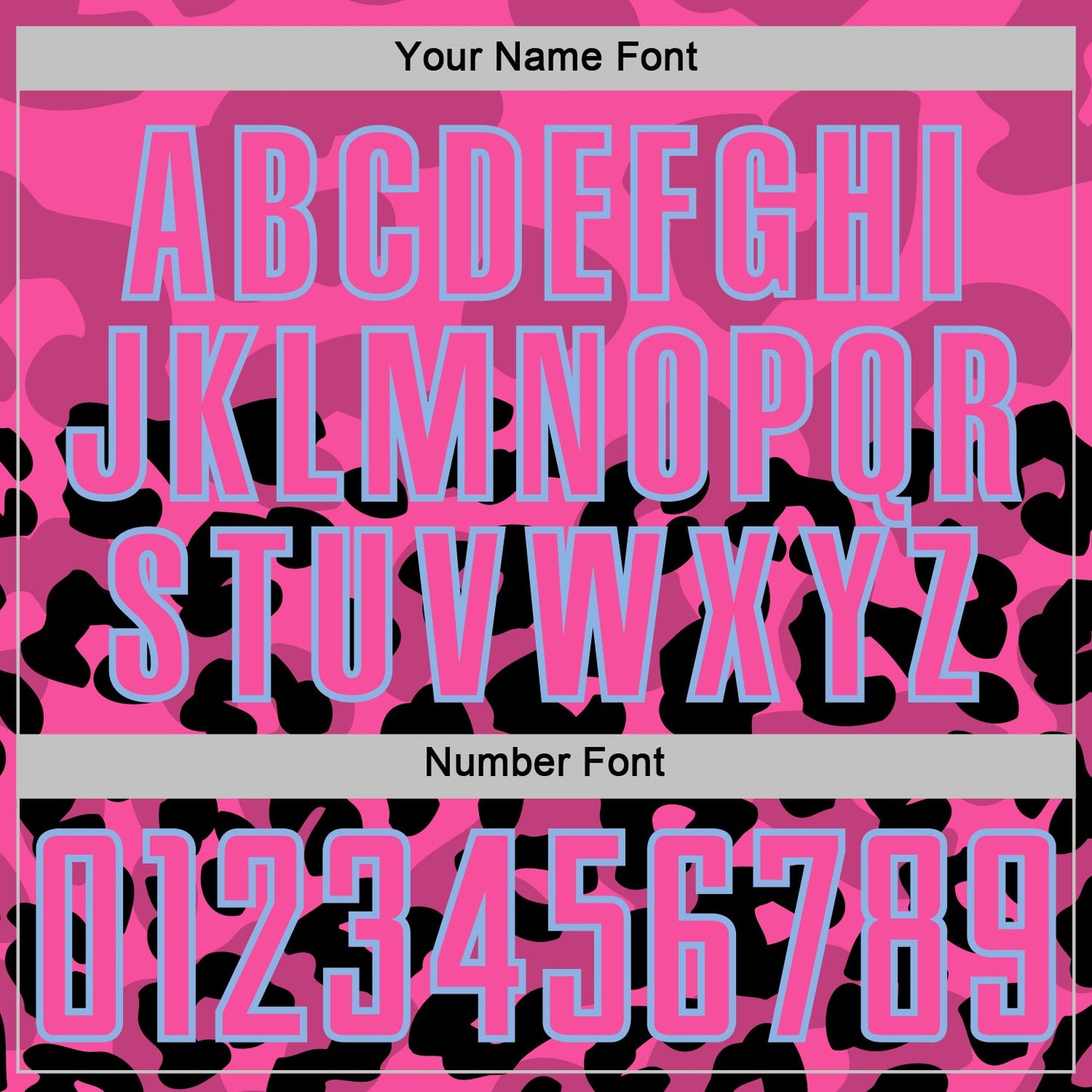 Custom Black Pink-Light Blue Animal Leopard Print Sports Sublimation Soccer Uniform Jersey view 6