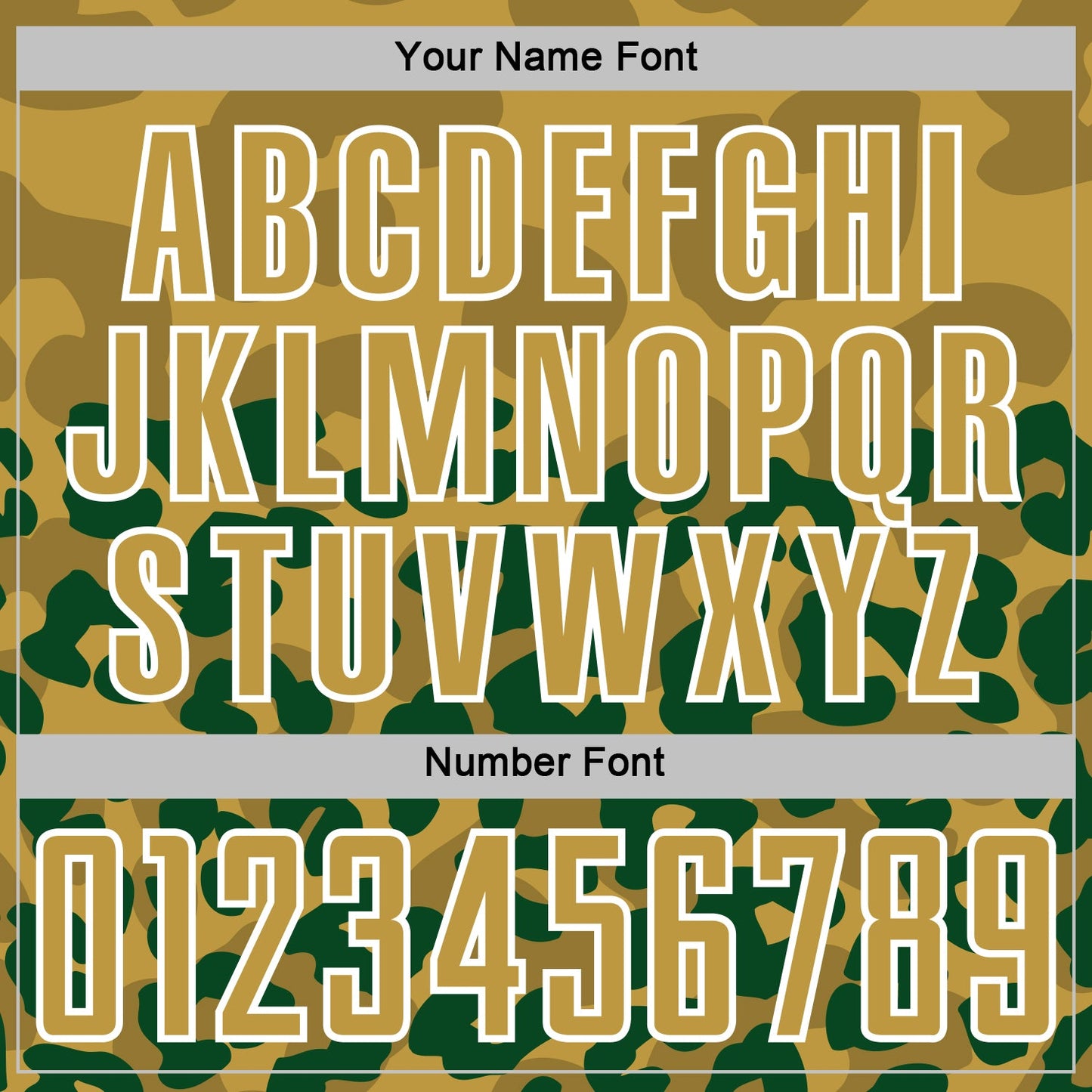 Custom Green Old Gold-White Animal Leopard Print Sports Sublimation Soccer Uniform Jersey view 6