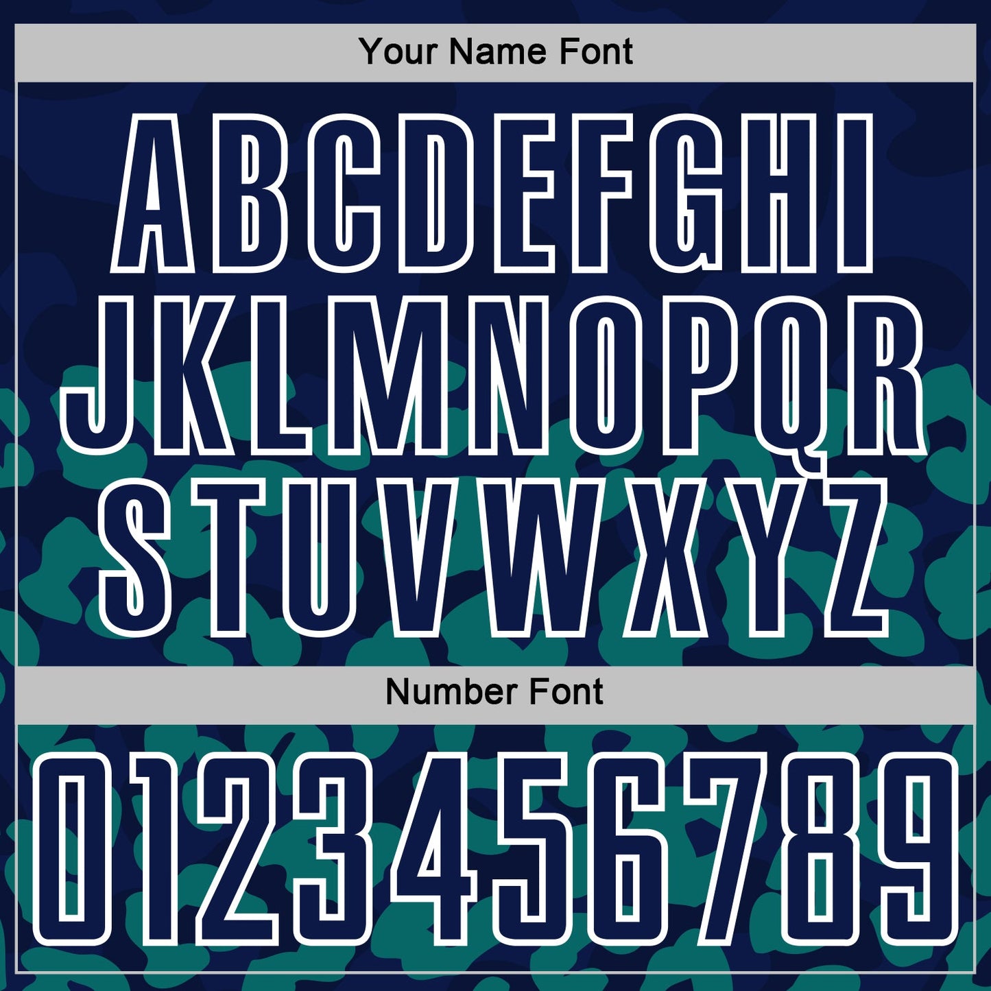 Custom Teal Navy-White Animal Leopard Print Sports Sublimation Soccer Uniform Jersey view 6
