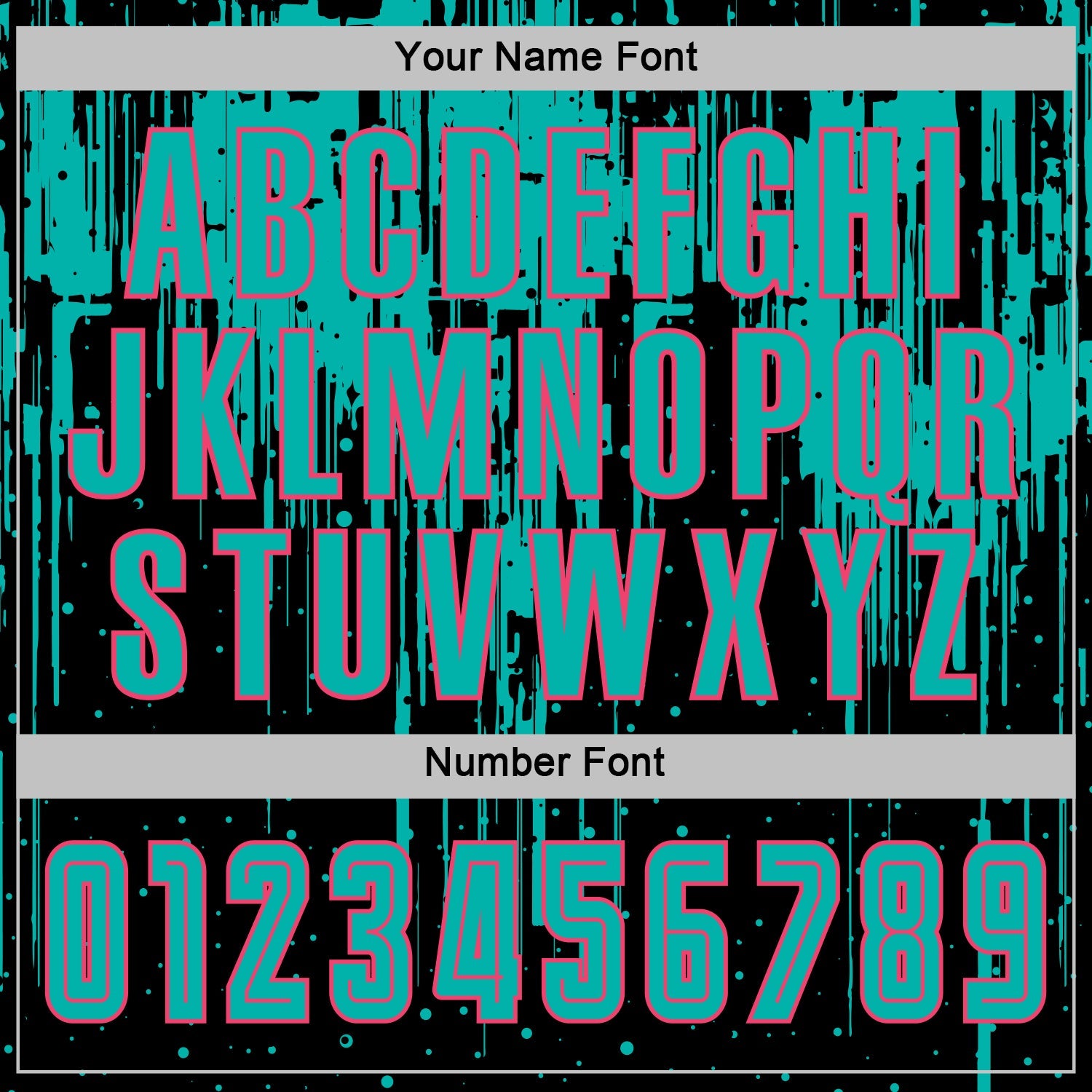 Custom Black Aqua-Neon Pink Dripping Splatte Pattern Sports Sublimation Soccer Uniform Jersey view 6