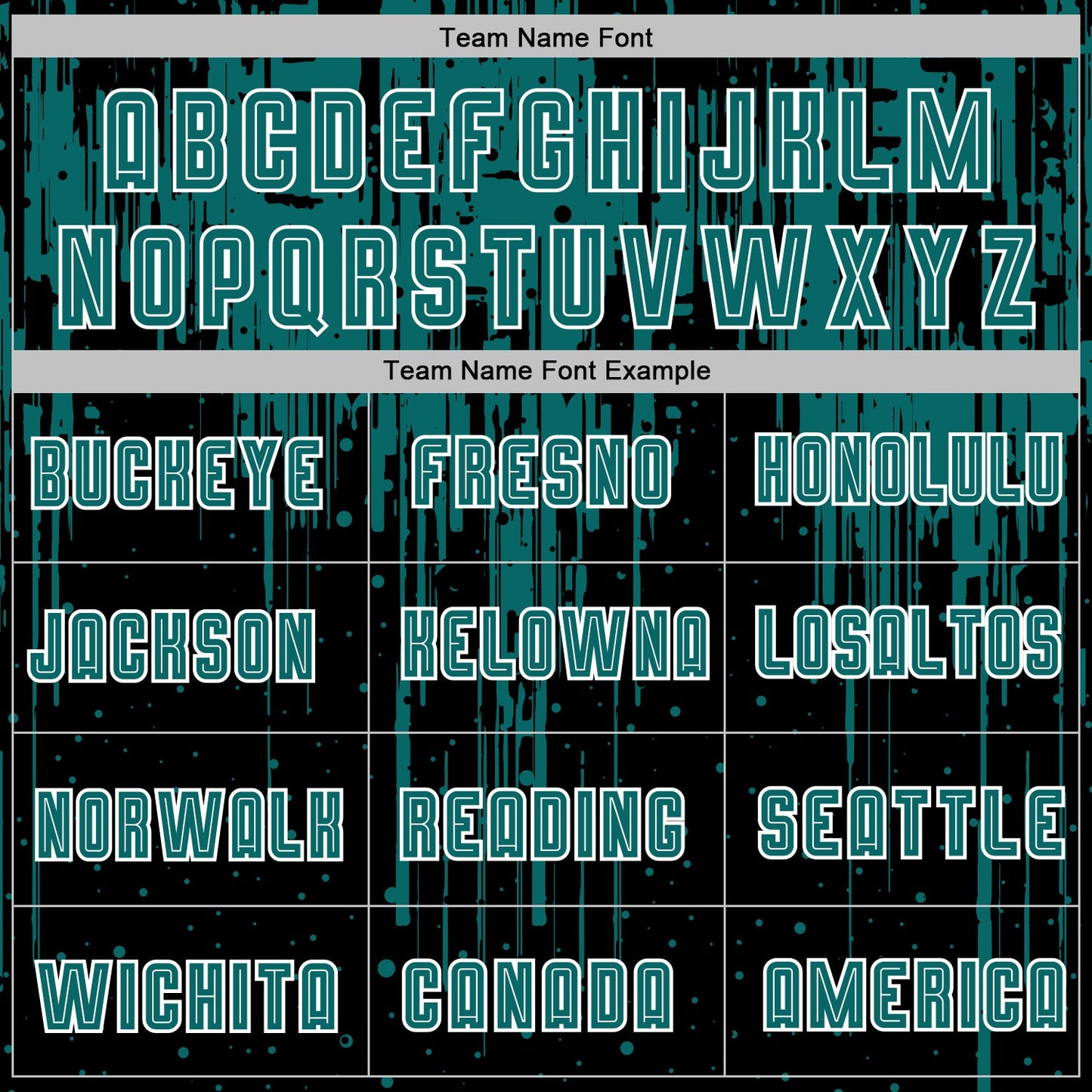 Custom Black Teal-White Dripping Splatte Pattern Sports Sublimation Soccer Uniform Jersey view 5