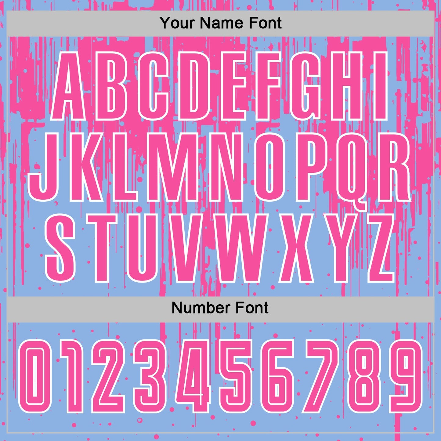 Custom Light Blue Pink-White Dripping Splatte Pattern Sports Sublimation Soccer Uniform Jersey view 6