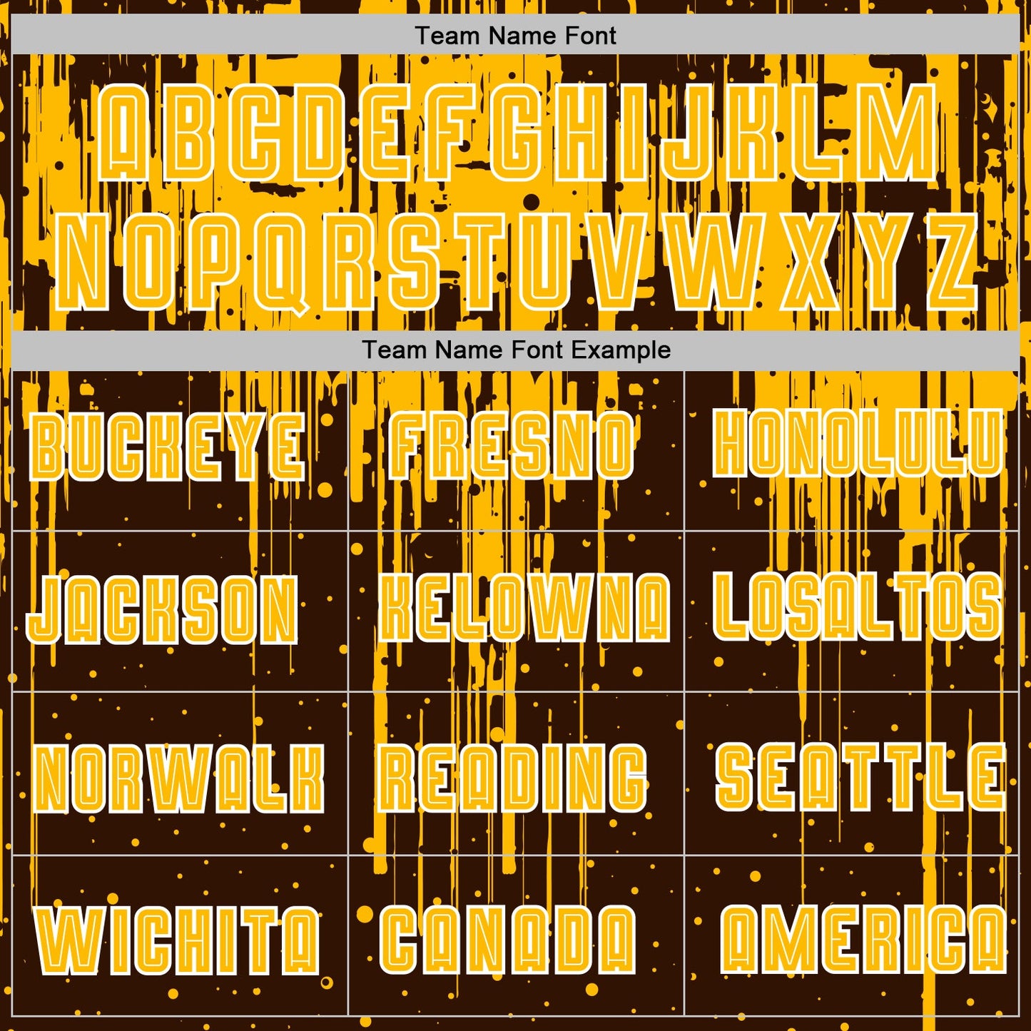 Custom Brown Gold-White Dripping Splatte Pattern Sports Sublimation Soccer Uniform Jersey view 5
