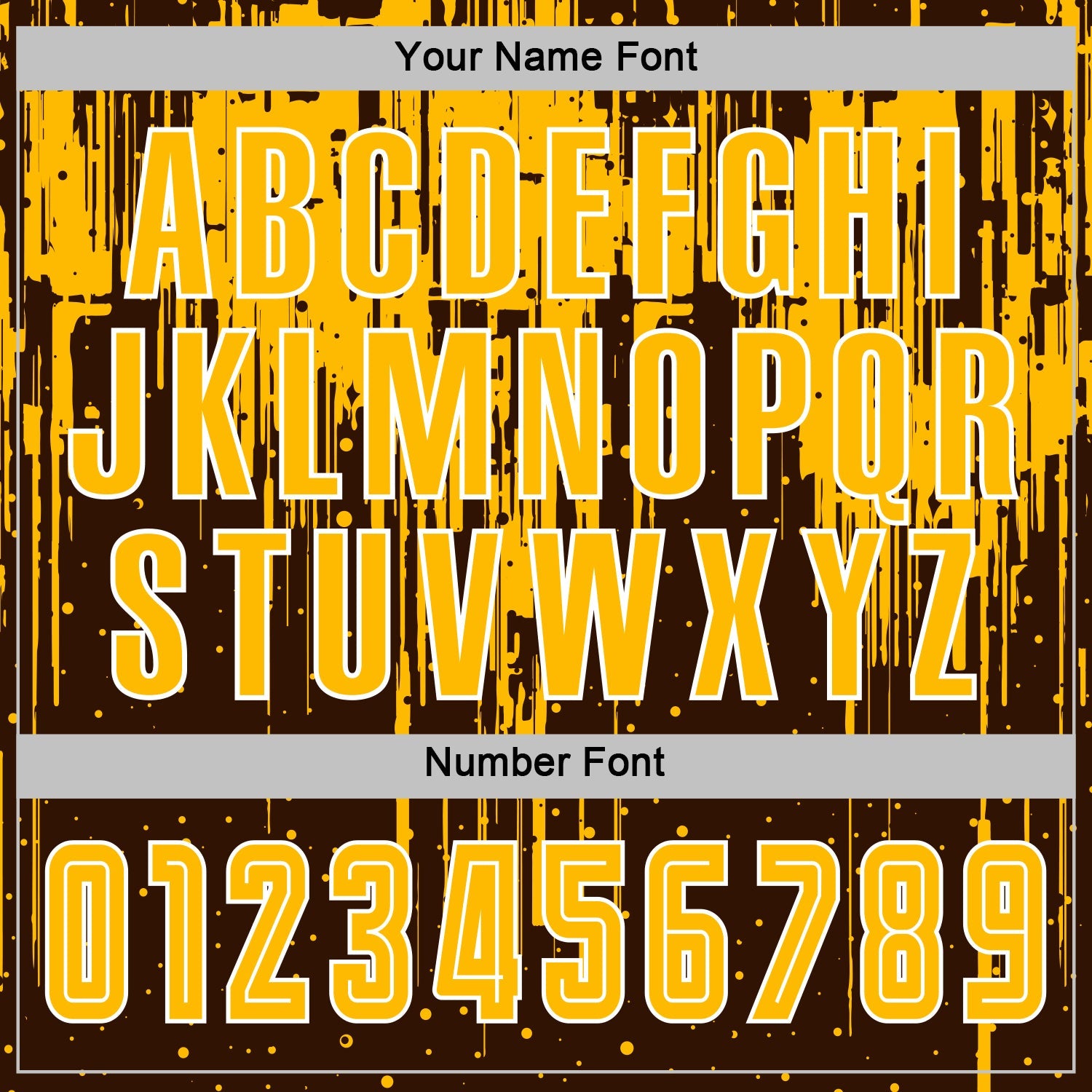 Custom Brown Gold-White Dripping Splatte Pattern Sports Sublimation Soccer Uniform Jersey view 6