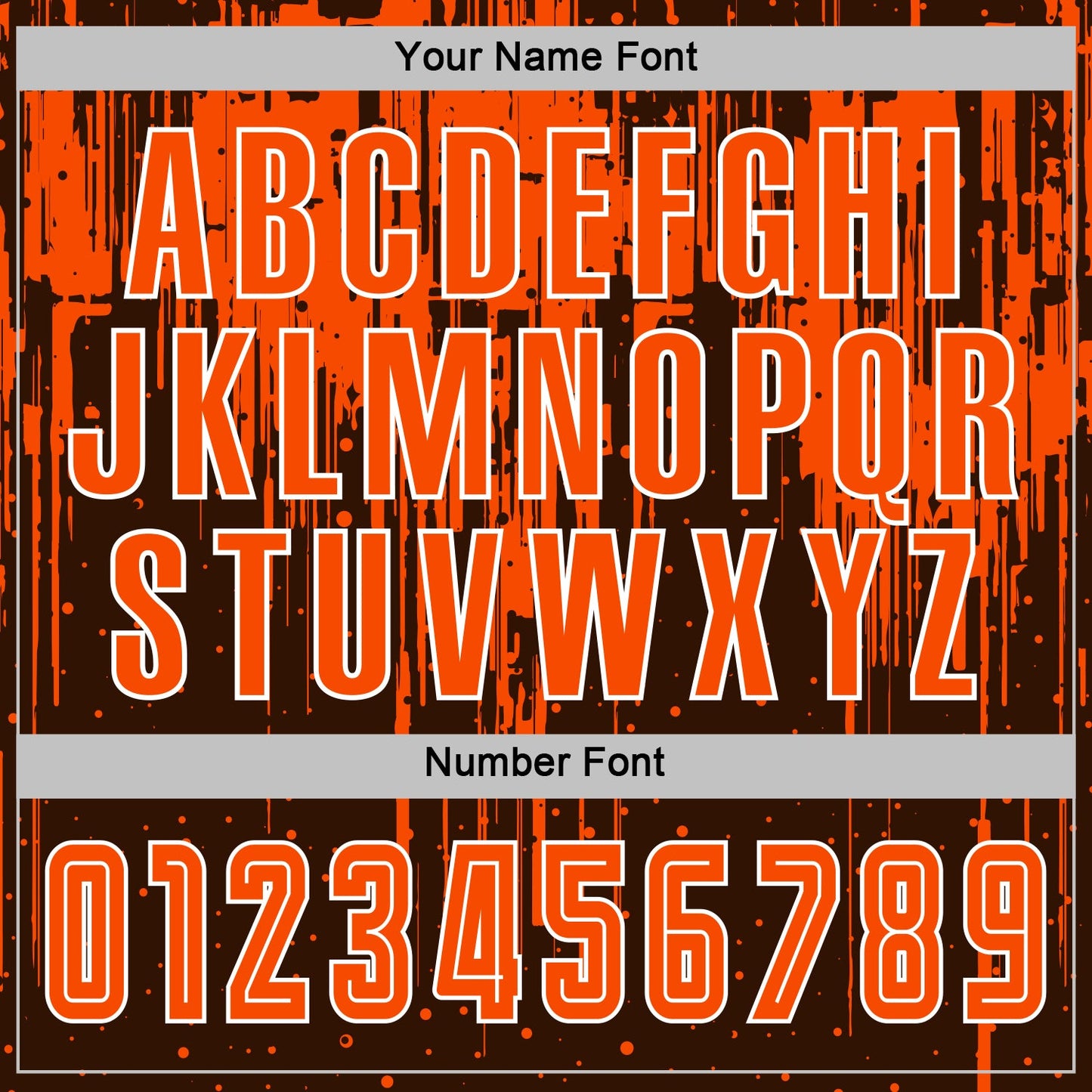 Custom Brown Orange-White Dripping Splatte Pattern Sports Sublimation Soccer Uniform Jersey view 6