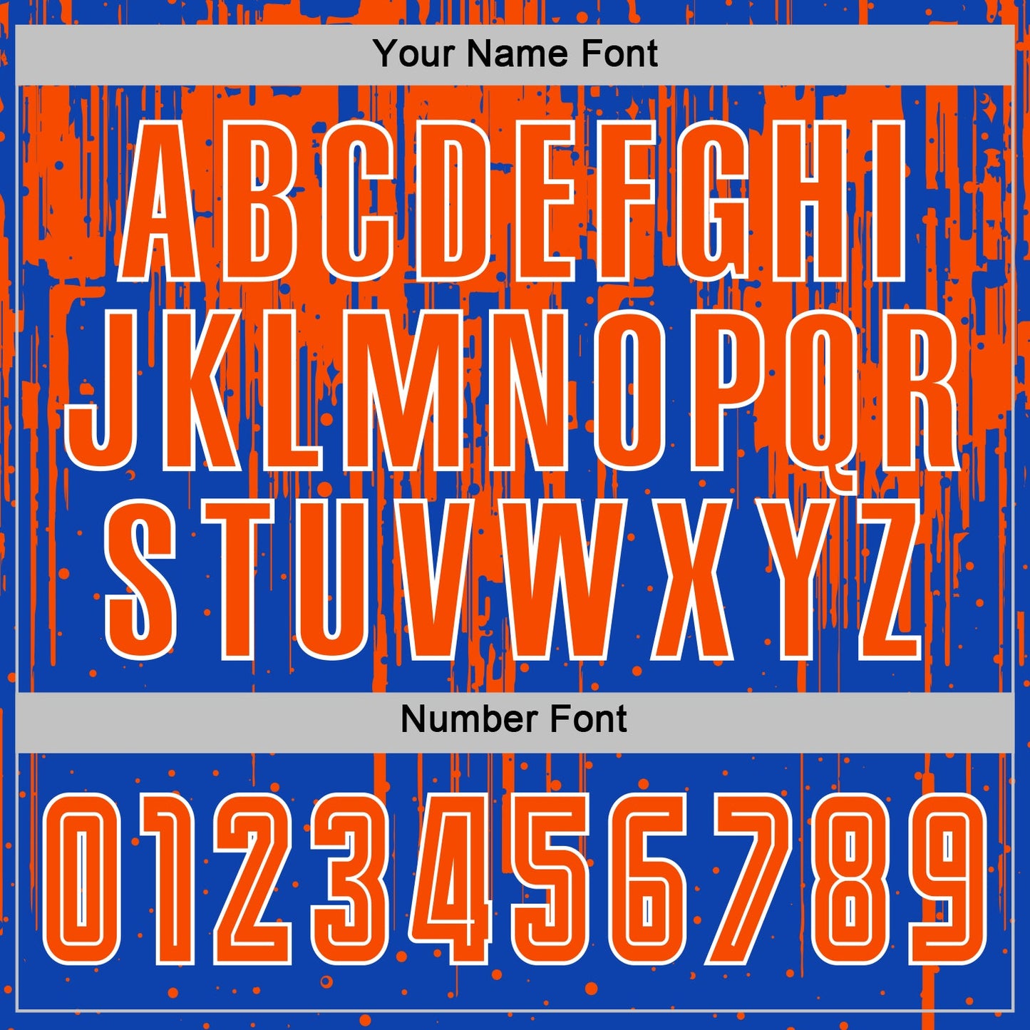Custom Thunder Blue Orange-White Dripping Splatte Pattern Sports Sublimation Soccer Uniform Jersey view 6