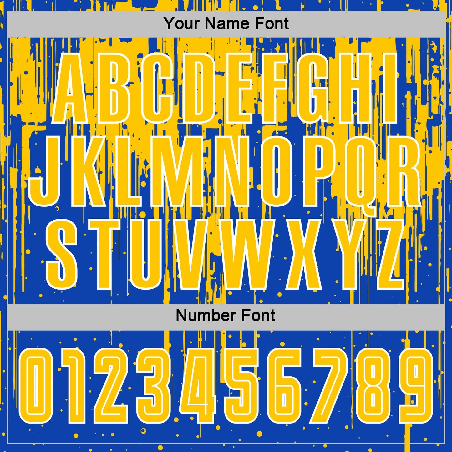 Custom Thunder Blue Yellow-White Dripping Splatte Pattern Sports Sublimation Soccer Uniform Jersey view 6