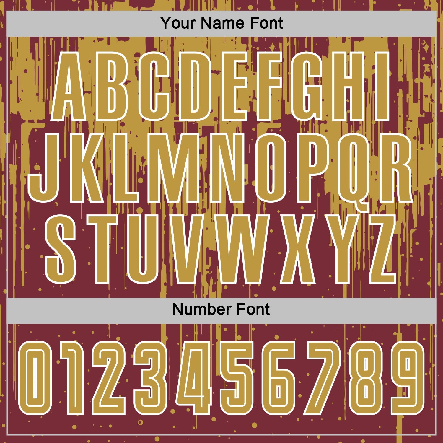 Custom Burgundy Old Gold-White Dripping Splatte Pattern Sports Sublimation Soccer Uniform Jersey view 6