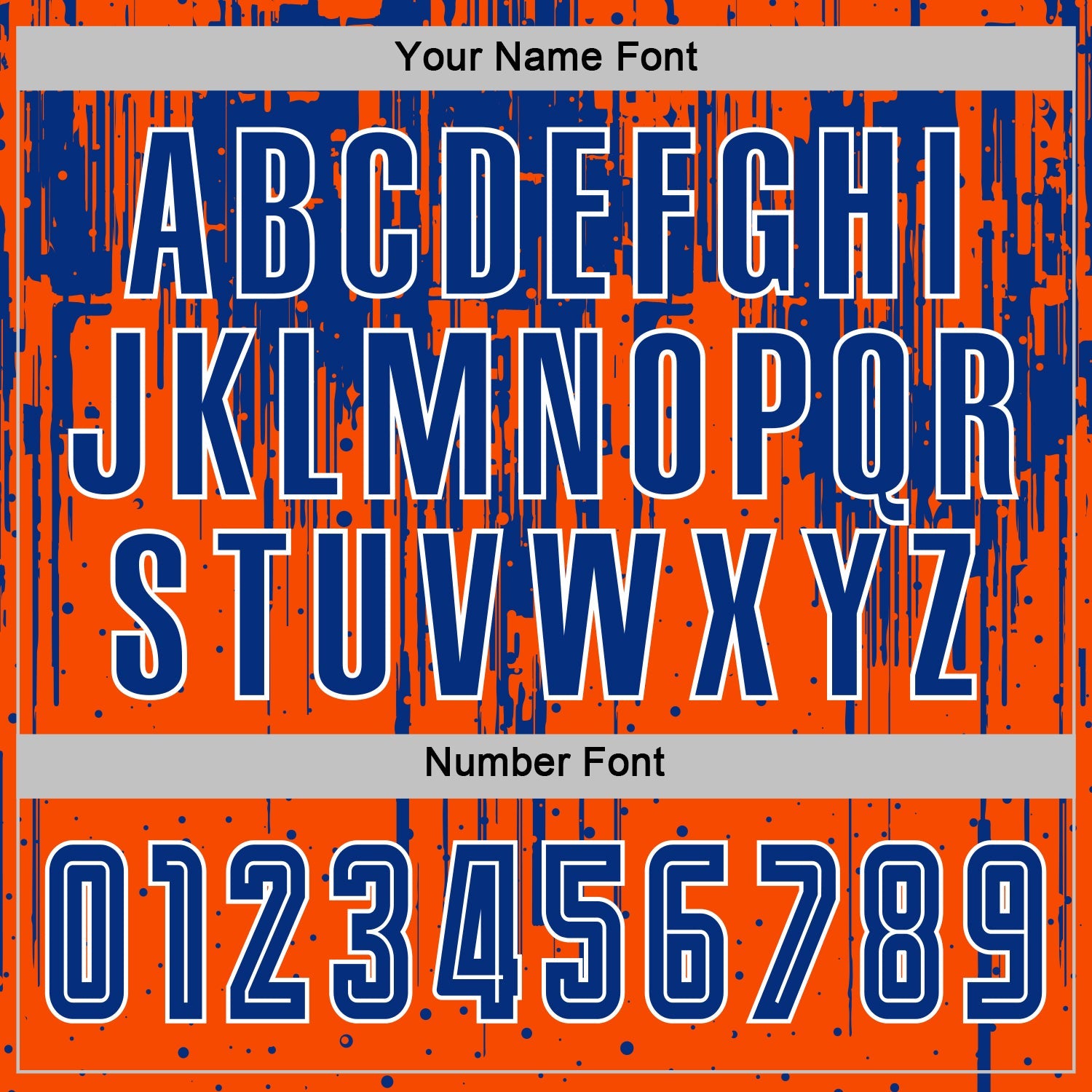Custom Orange Royal-White Dripping Splatte Pattern Sports Sublimation Soccer Uniform Jersey view 6