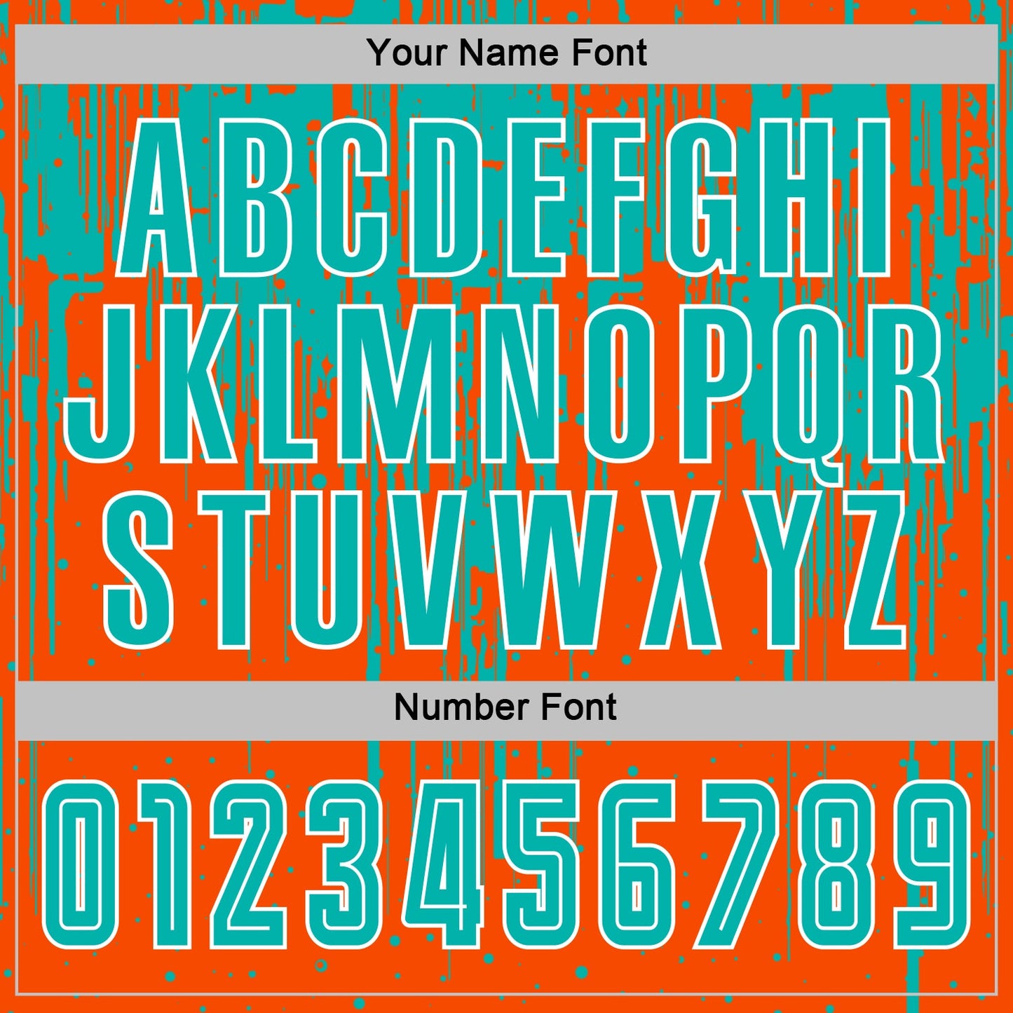 Custom Orange Aqua-White Dripping Splatte Pattern Sports Sublimation Soccer Uniform Jersey view 6