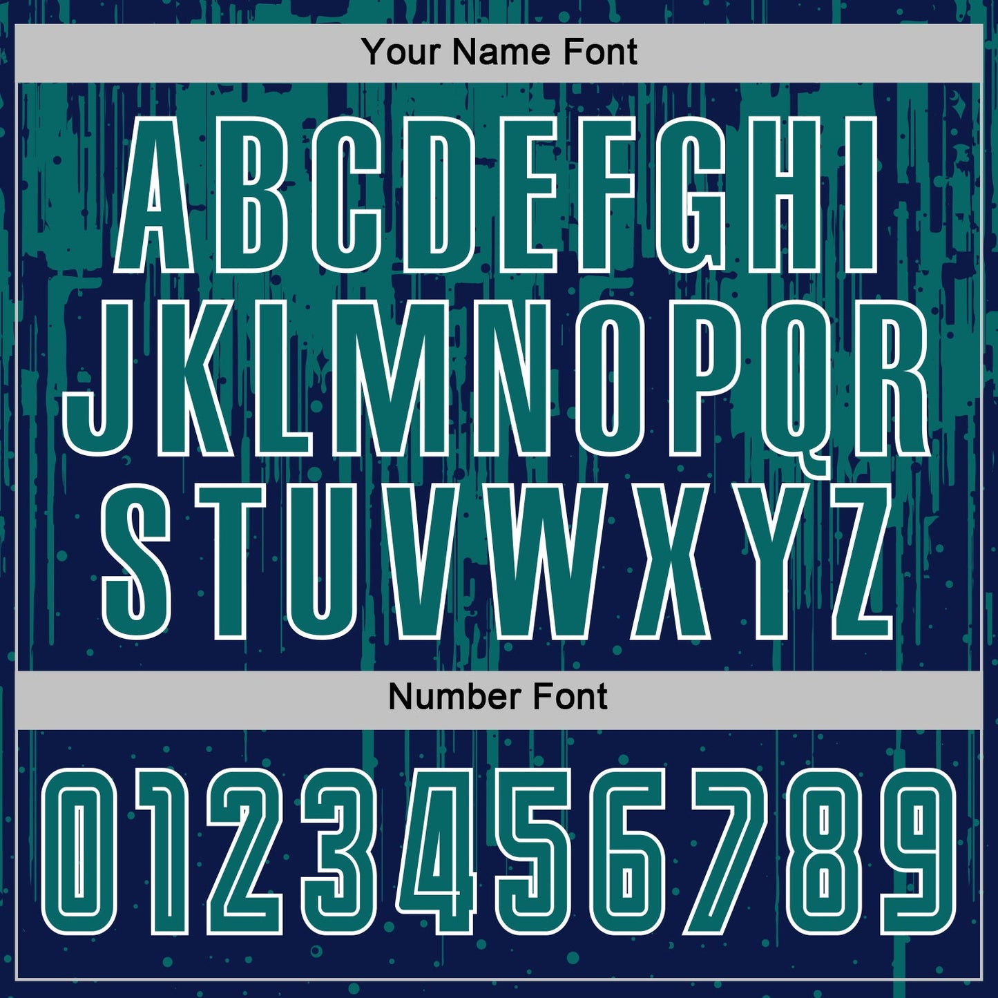 Custom Navy Teal-White Dripping Splatte Pattern Sports Sublimation Soccer Uniform Jersey view 6