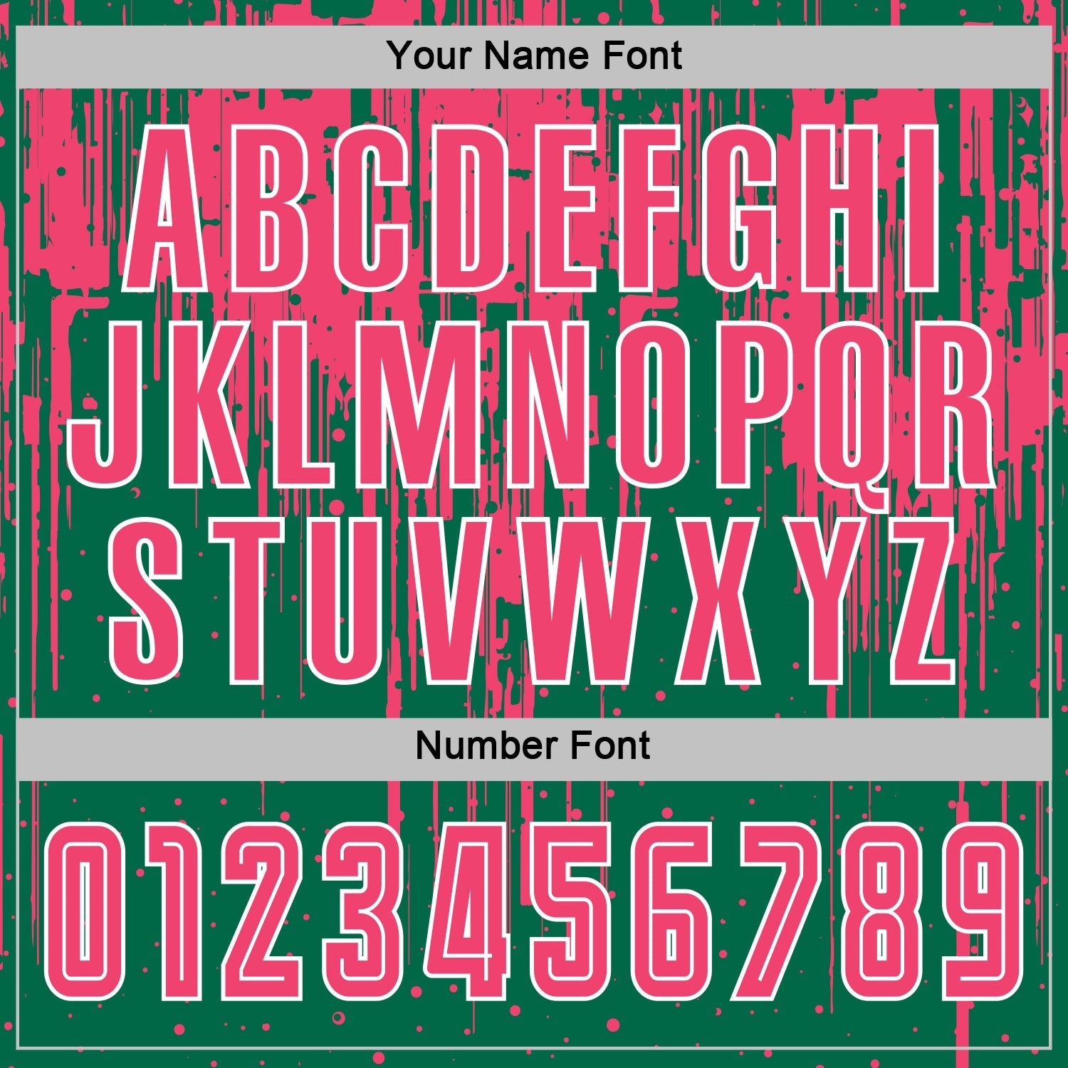 Custom Kelly Green Neon Pink-White Dripping Splatte Pattern Sports Sublimation Soccer Uniform Jersey view 6