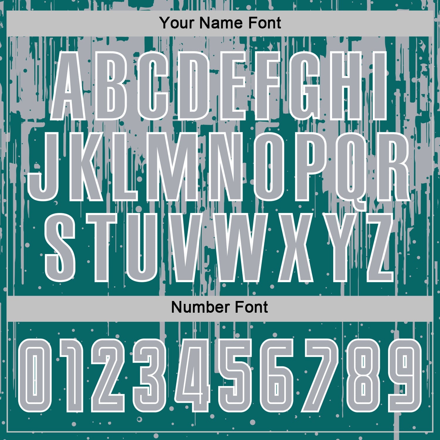 Custom Teal Gray-White Dripping Splatte Pattern Sports Sublimation Soccer Uniform Jersey view 6