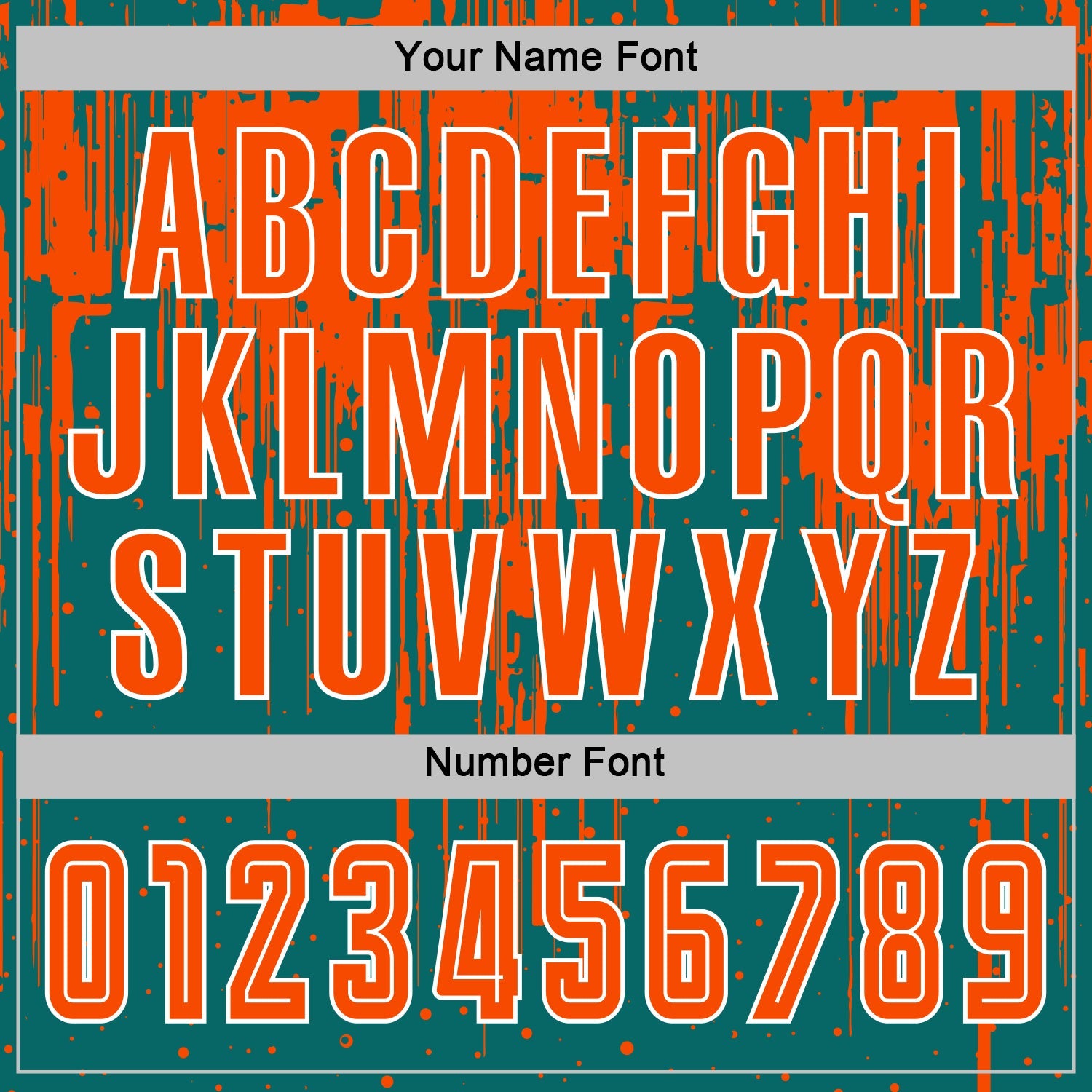 Custom Teal Orange-White Dripping Splatte Pattern Sports Sublimation Soccer Uniform Jersey view 6