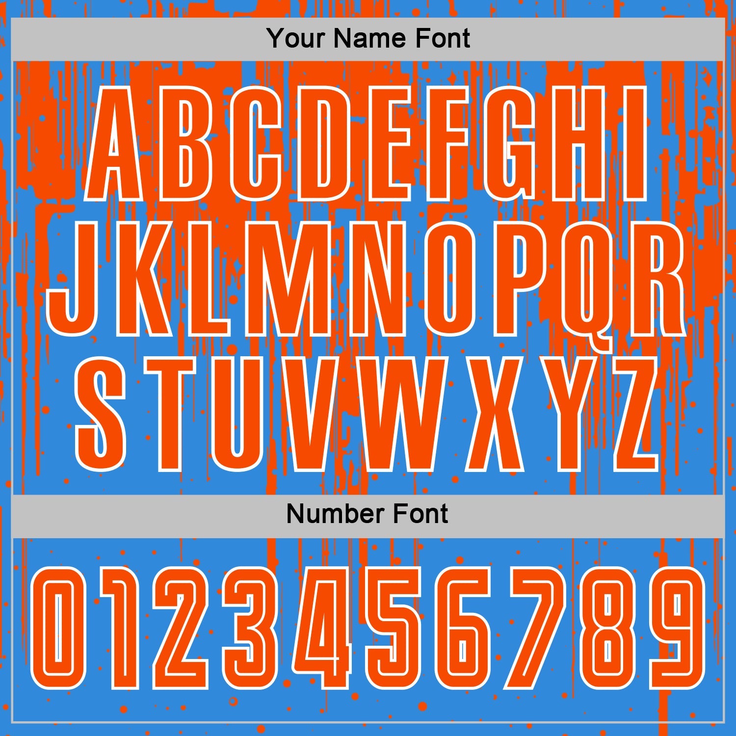 Custom Powder Blue Orange-White Dripping Splatte Pattern Sports Sublimation Soccer Uniform Jersey view 6