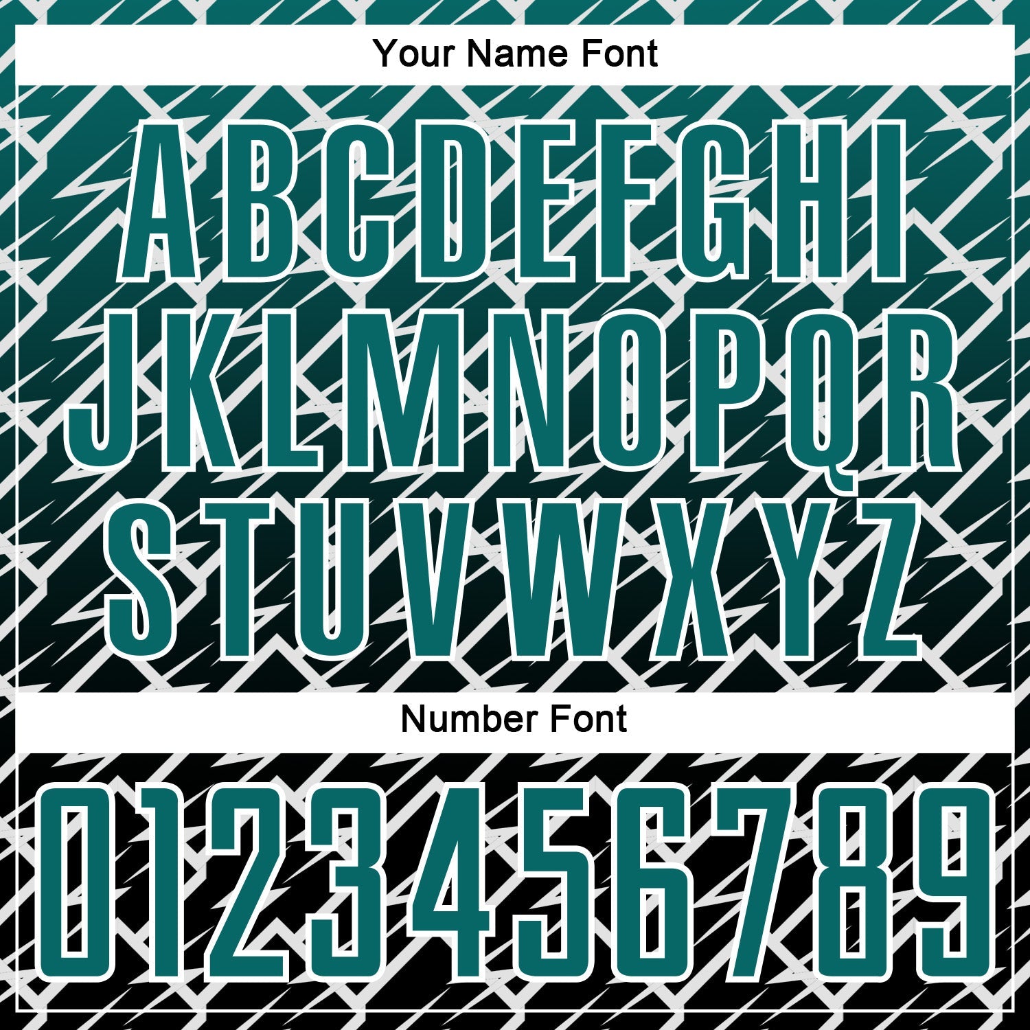 Custom Teal Black-White Lightning Sports Sublimation Soccer Uniform Jersey view 6