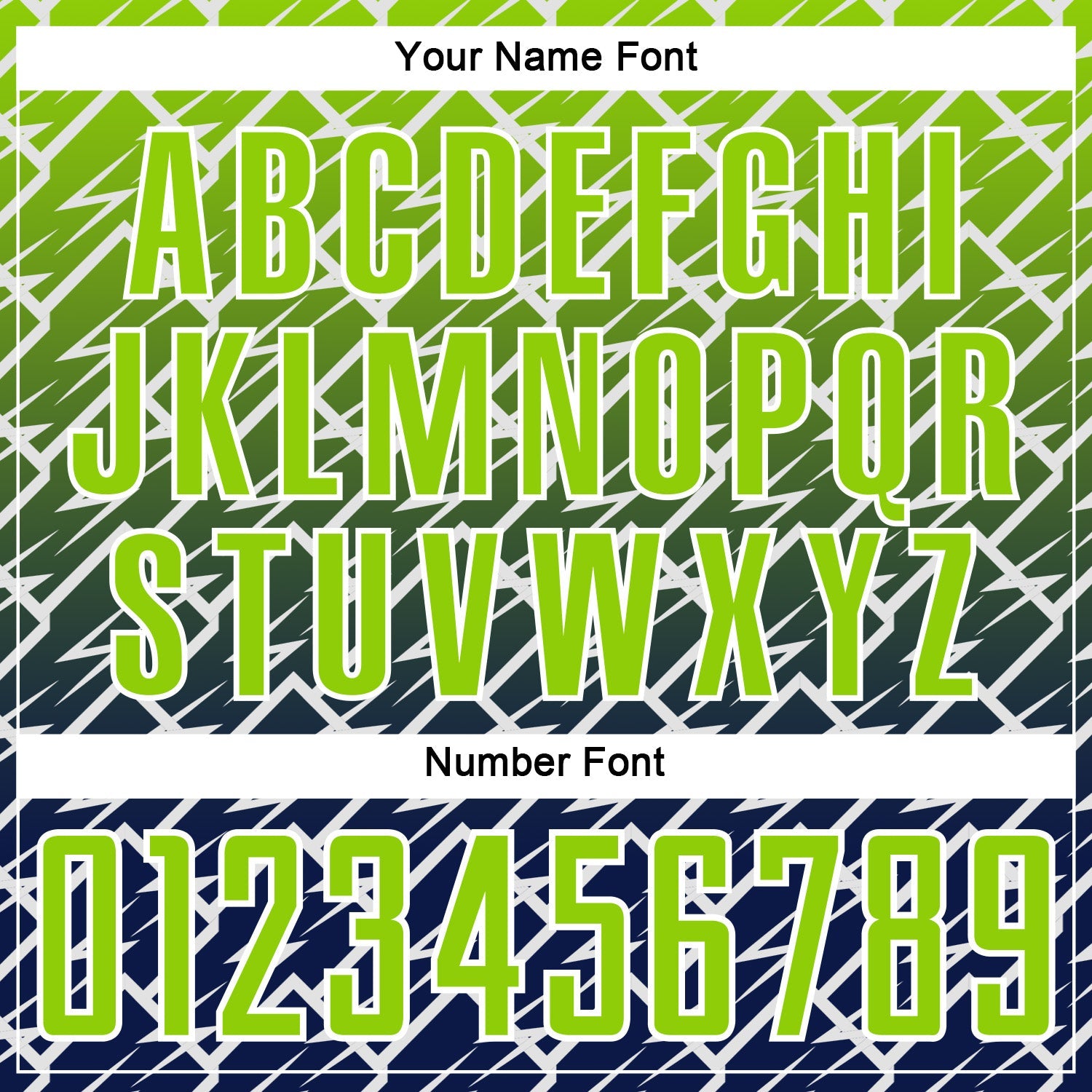 Custom Neon Green Navy-White Lightning Sports Sublimation Soccer Uniform Jersey view 6