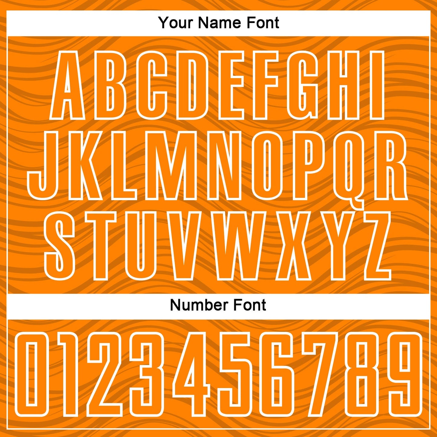 Custom Bay Orange Black-White Wavy Lines Sports Sublimation Soccer Uniform Jersey view 6