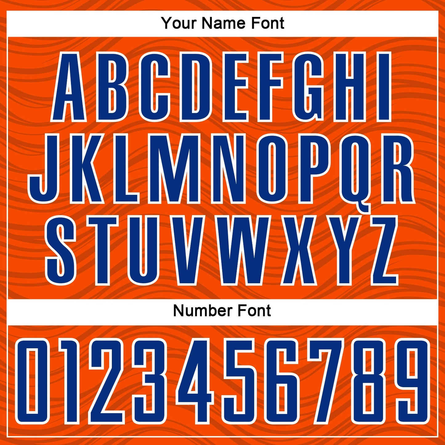 Custom Orange Royal-White Wavy Lines Sports Sublimation Soccer Uniform Jersey view 6