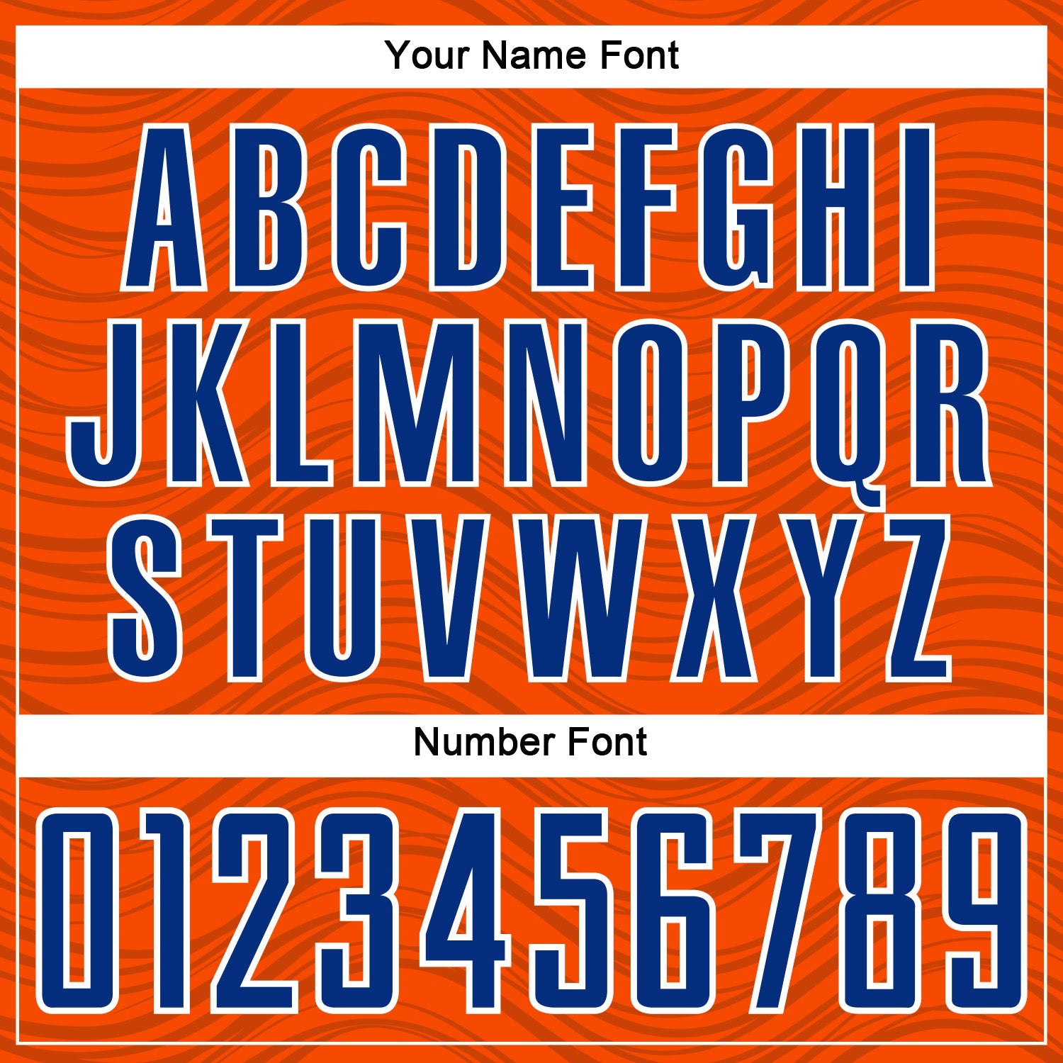 Custom Orange Royal-White Wavy Lines Sports Sublimation Soccer Uniform Jersey view 6