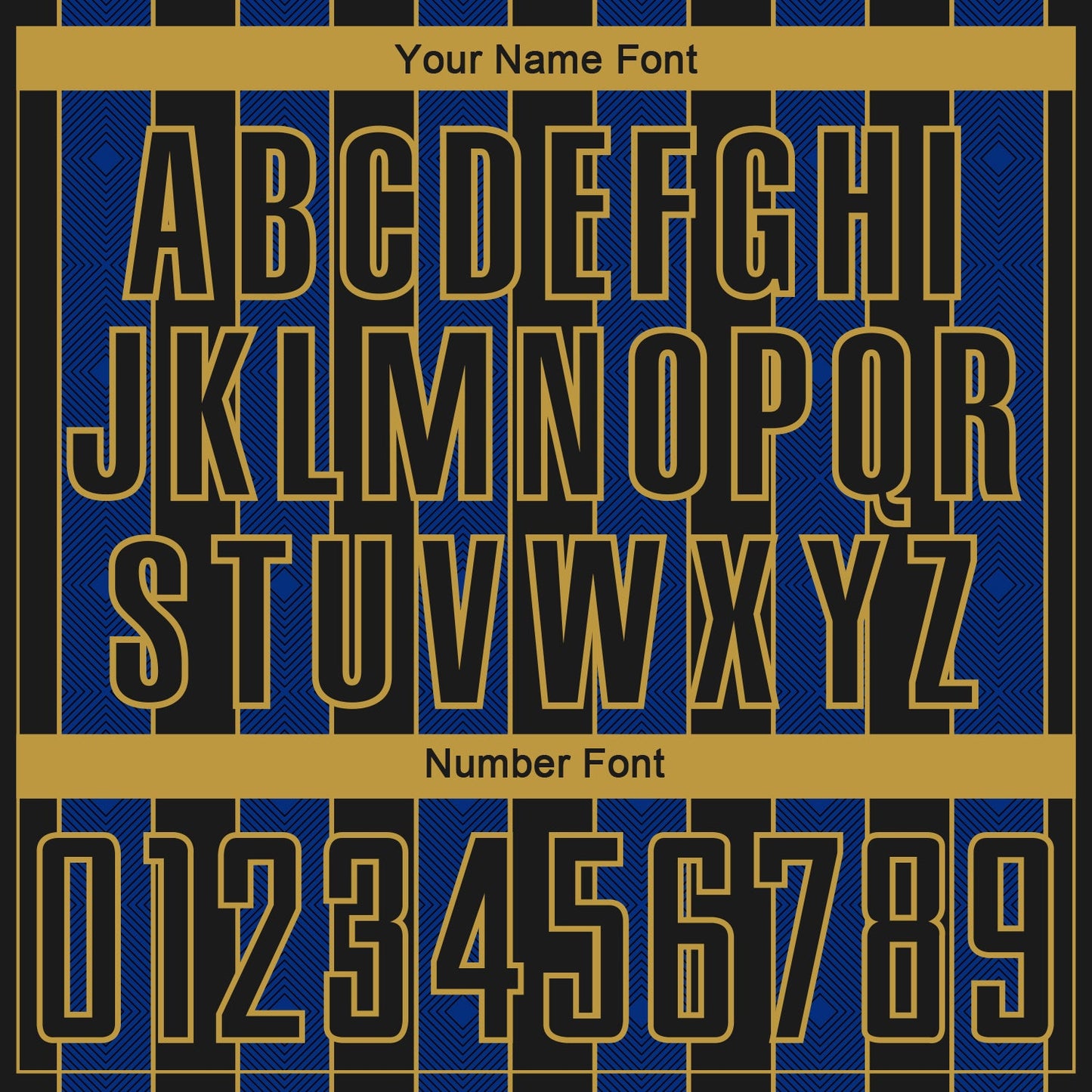 Custom Black Royal-Old Gold Pinstripe Line Sports Sublimation Soccer Uniform Jersey view 6
